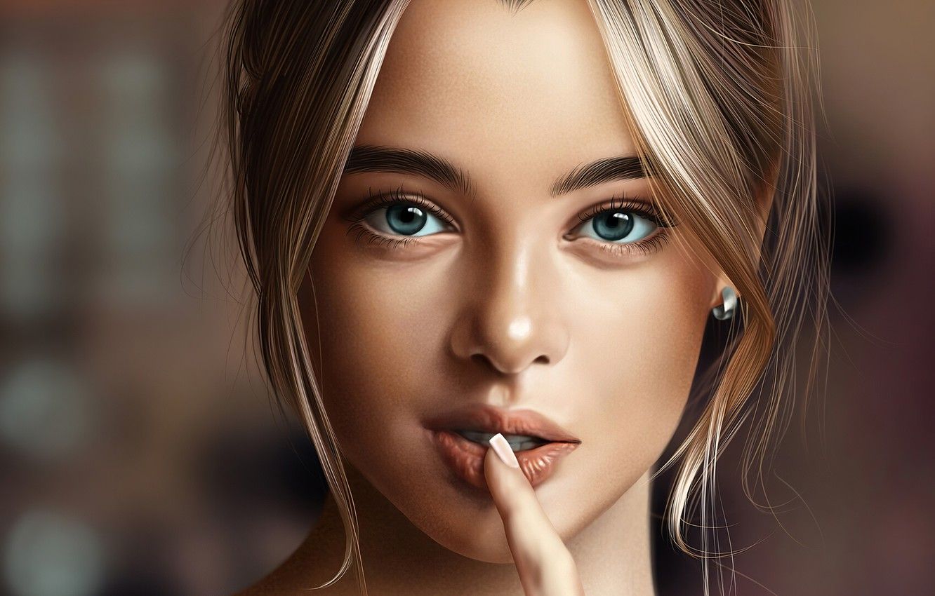 Wallpaper eyes, look, girl, face, portrait image for desktop, section девушки