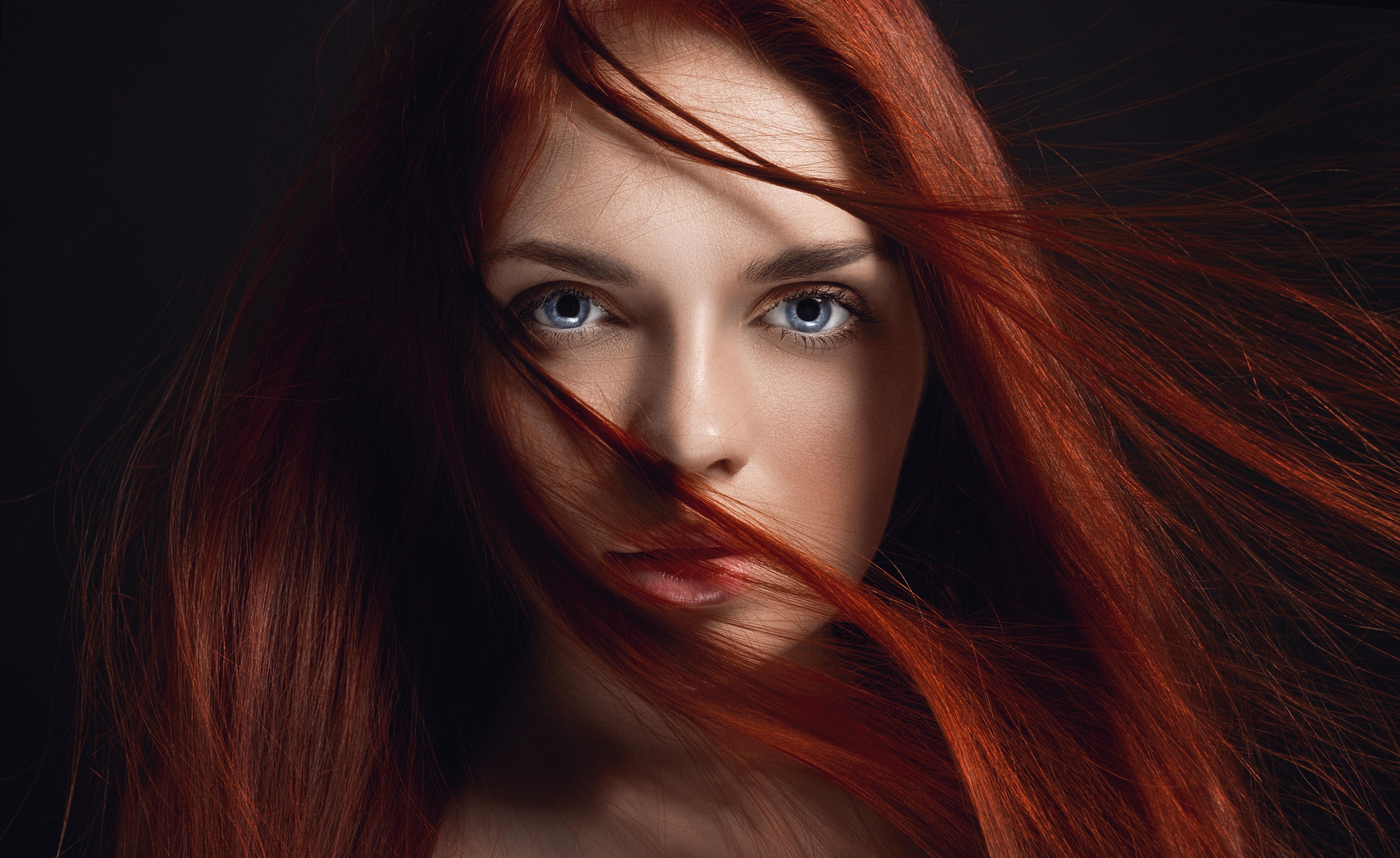 Redhead Girl Hairs On Face 4k 5k, HD Girls, 4k Wallpaper, Image, Background, Photo and Picture