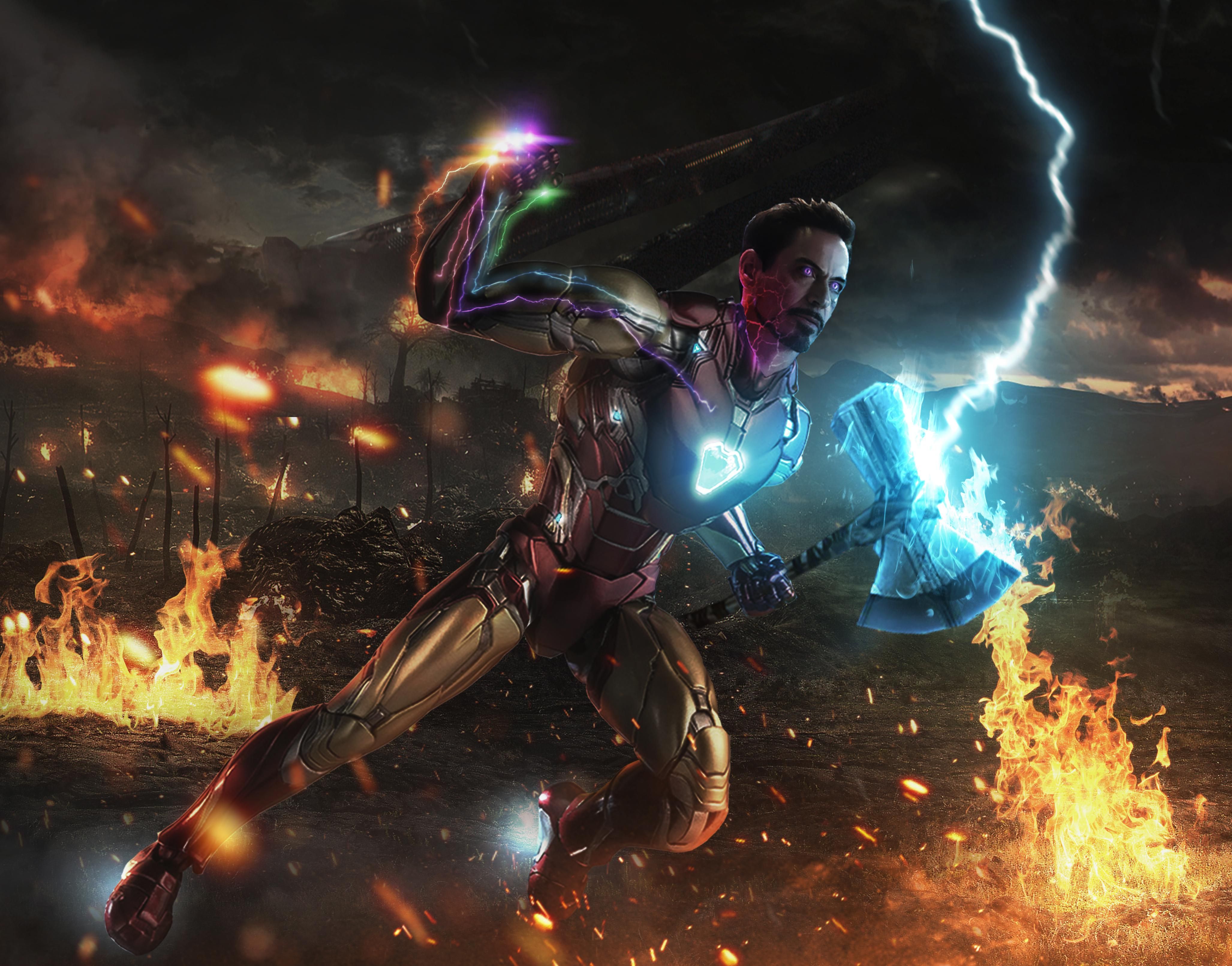 Iron Man Stormbreaker With Infinity Gauntlet, HD Superheroes, 4k Wallpapers, ...