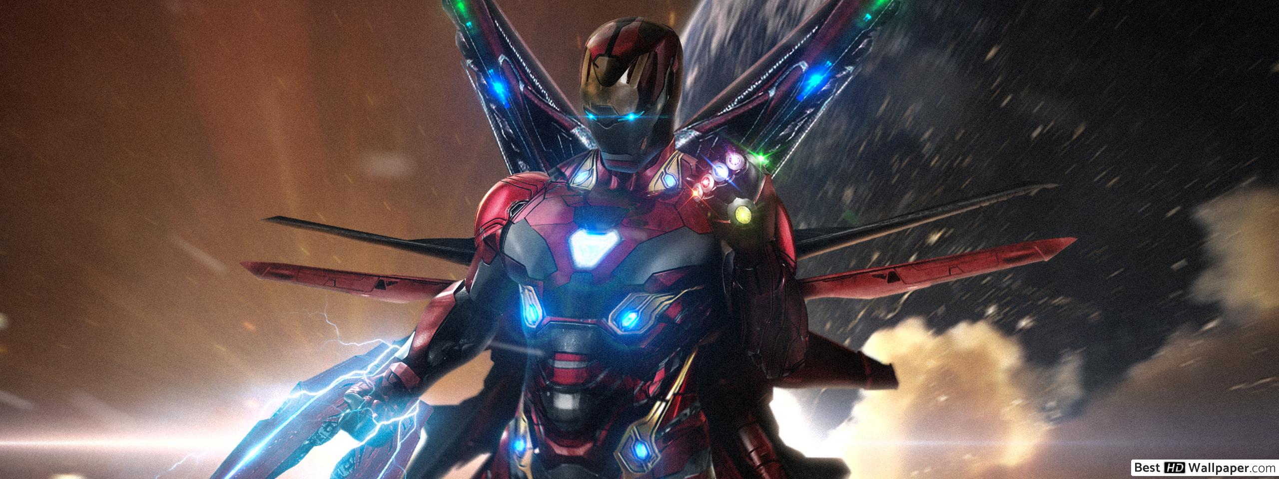 Avengers: Endgame Ironman with infinity gauntlet HD wallpaper download