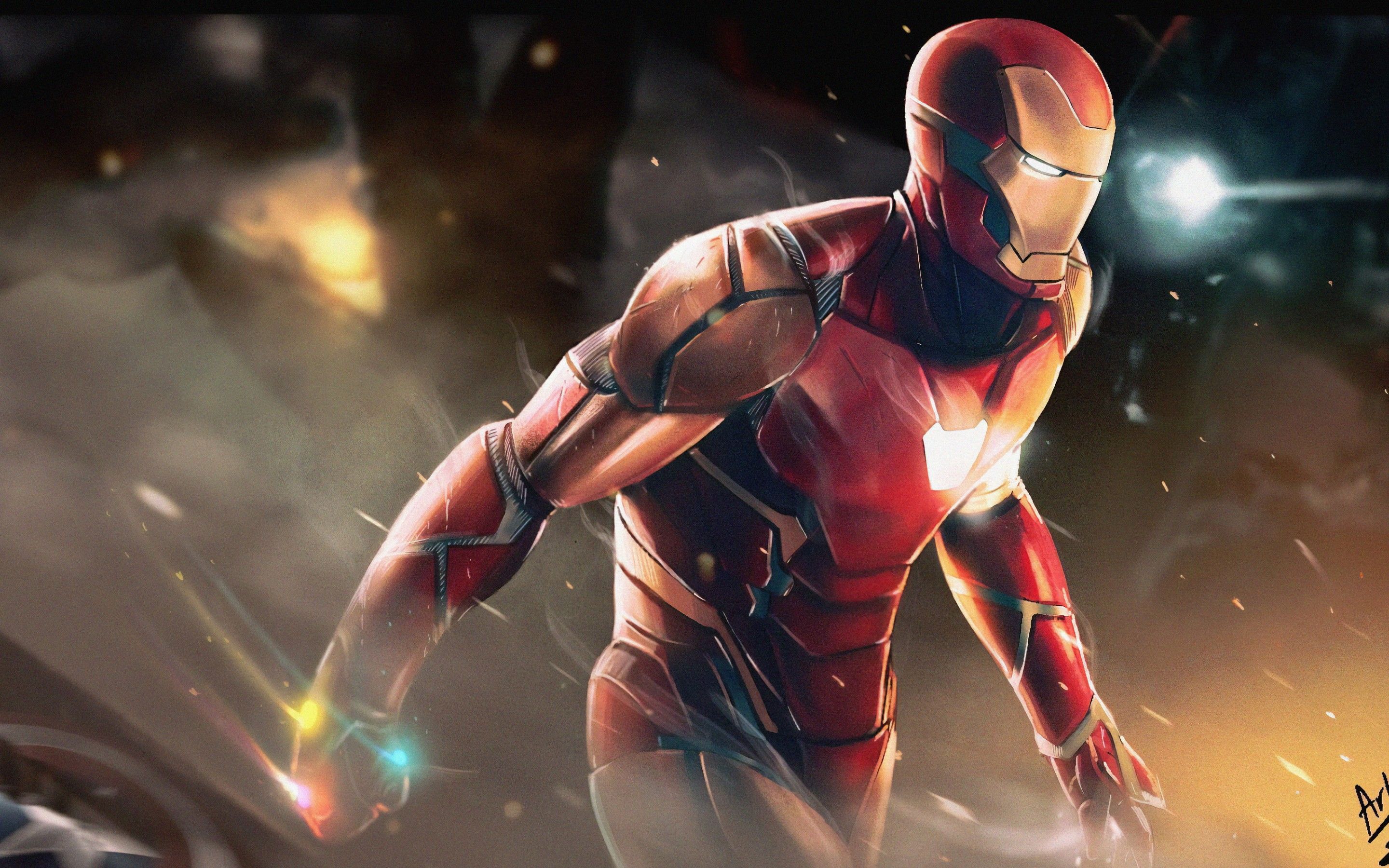 Wallpaper Iron Man, Infinity Gauntlet, Avengers: Endgame, Artwork, 4K, Creative Graphics,. Wallpaper for iPhone, Android, Mobile and Desktop