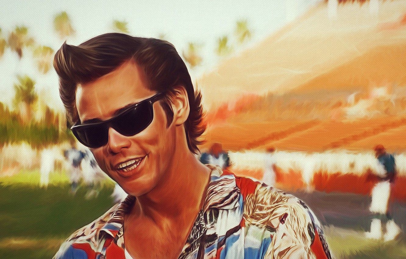 Wallpaper Jim Carrey, look, ace ventura, colorful shirt image for desktop, section фильмы