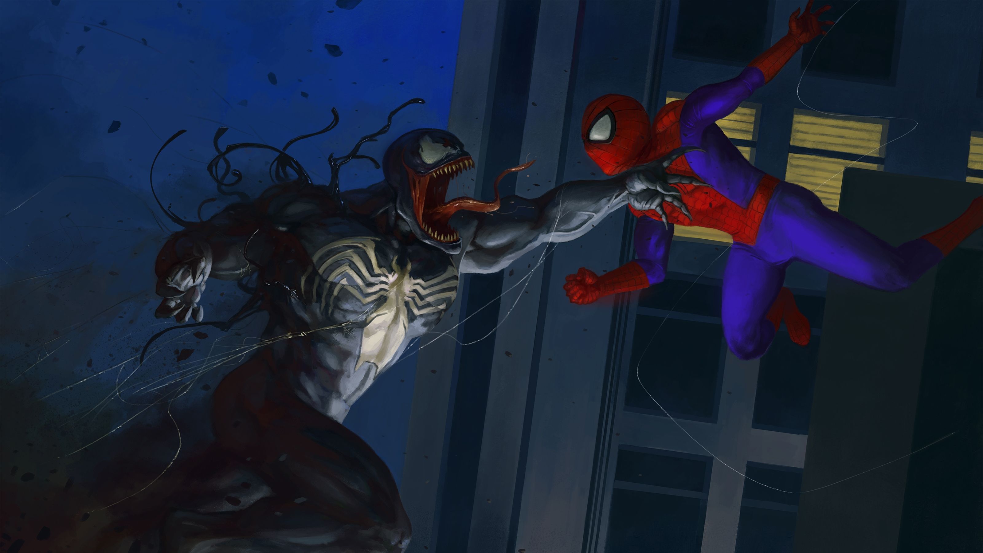 Download 3200x1800 Venom Vs Spider Man Wallpaper