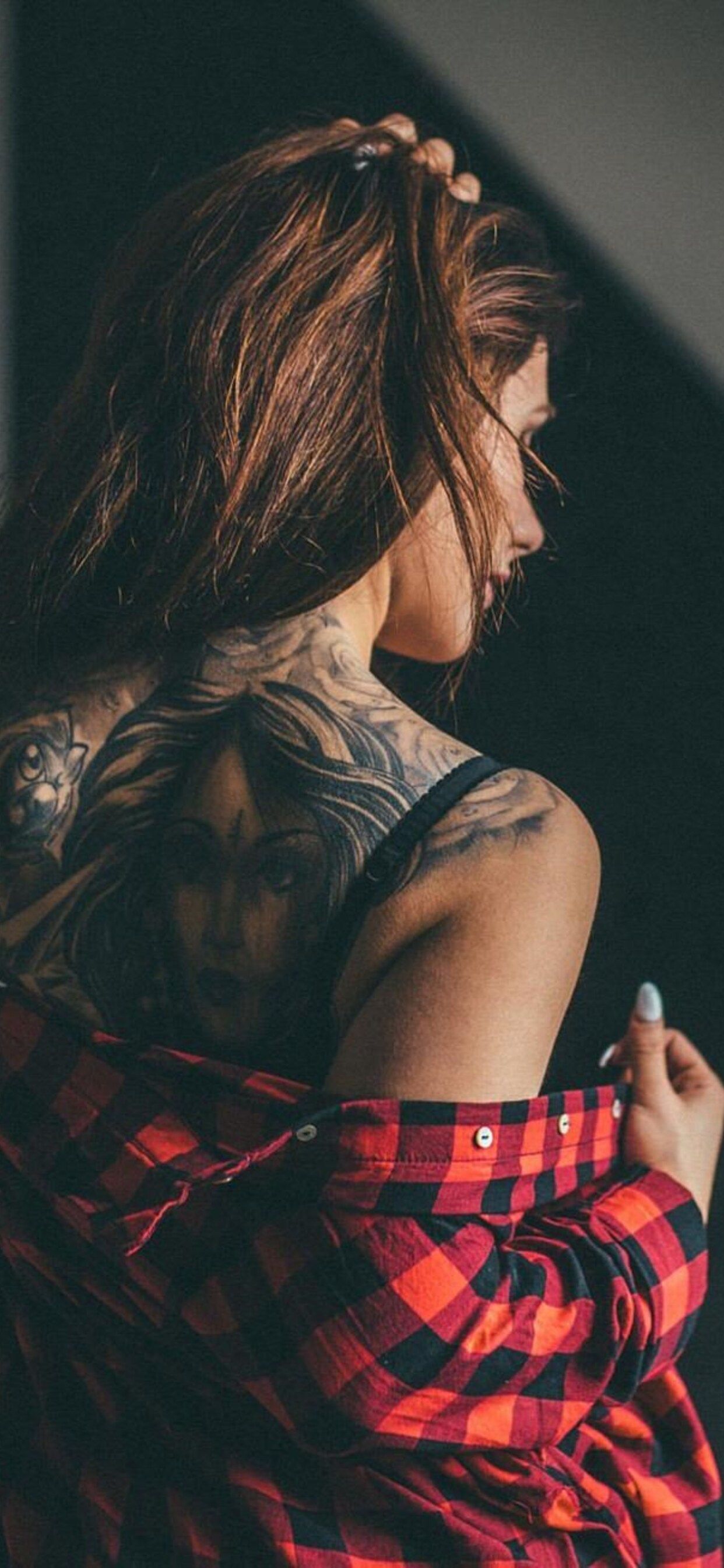 Girl Tattoos On Back iPhone XS MAX HD 4k Wallpaper, Image, Background, Photo and Picture