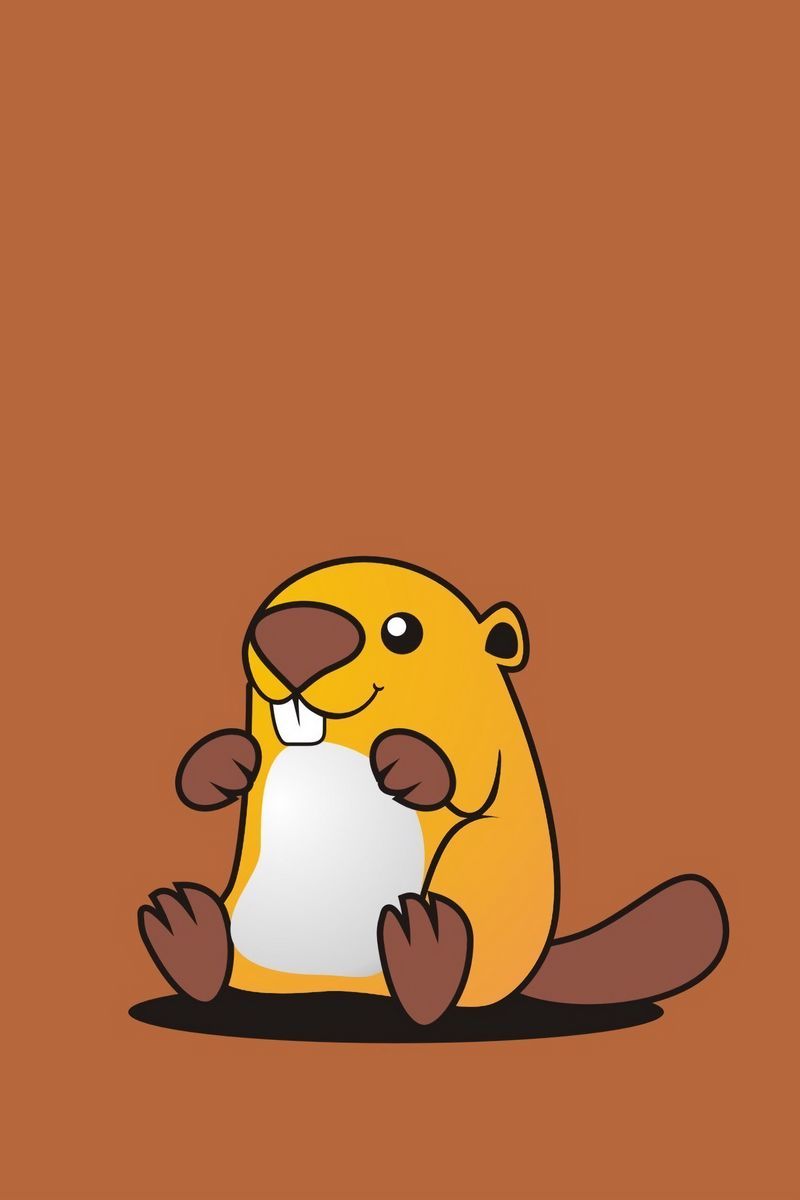 Download Wallpaper 800x1200 Beaver, Cute, Art, Vector Iphone 4s 4 For Parallax HD Background