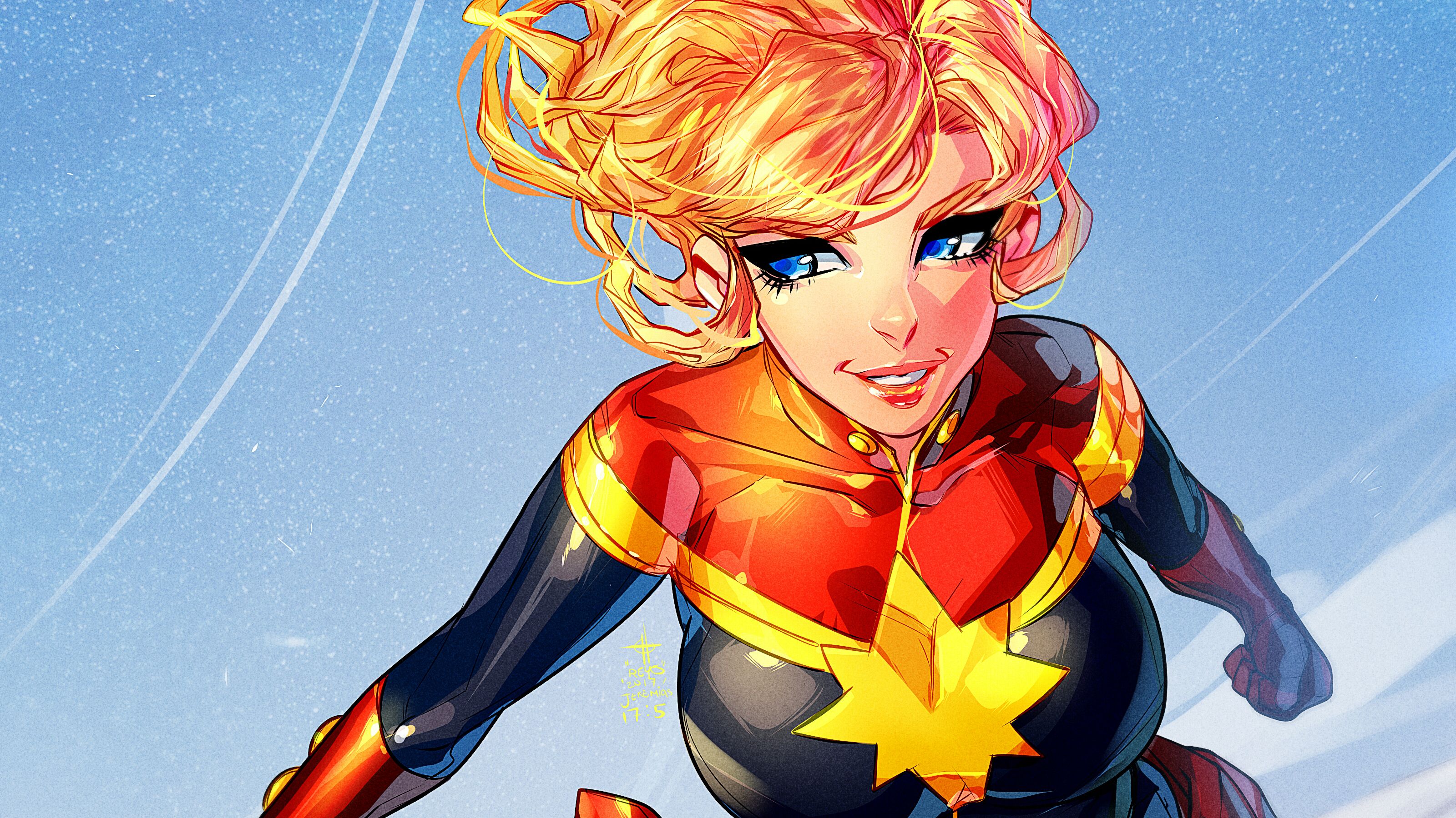 Captain Marvel Cute Art, HD Superheroes, 4k Wallpaper, Image, Background, Photo and Picture
