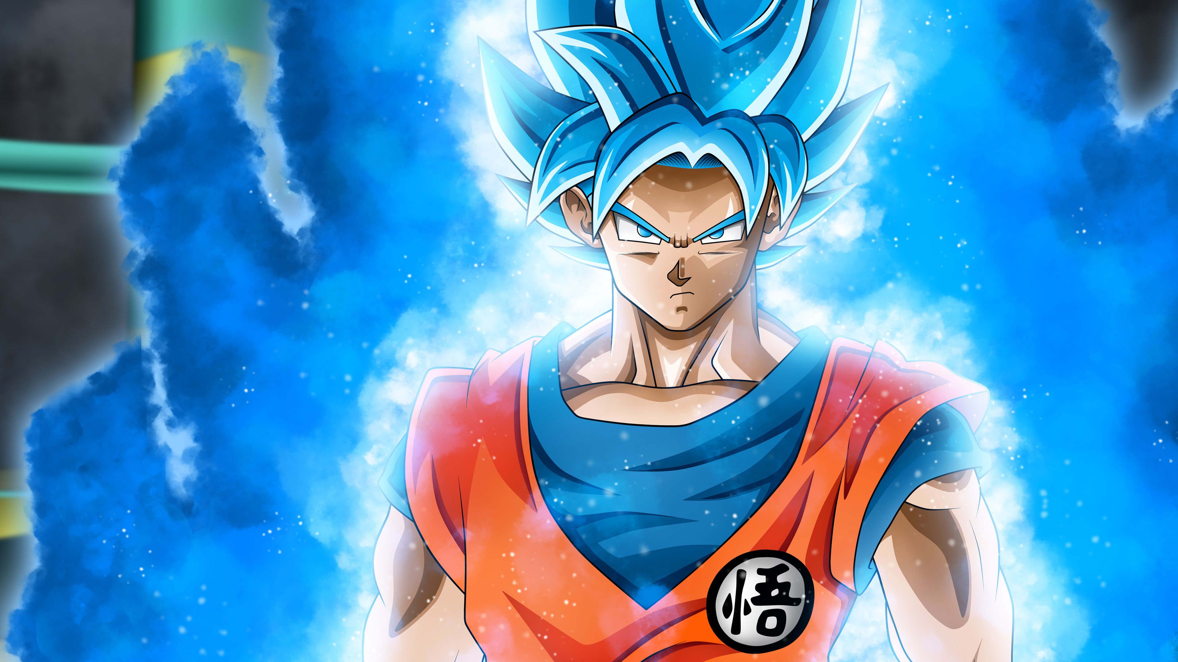 Dragon Ball Super Blue Goku Portrait UHD 4K Wallpaper