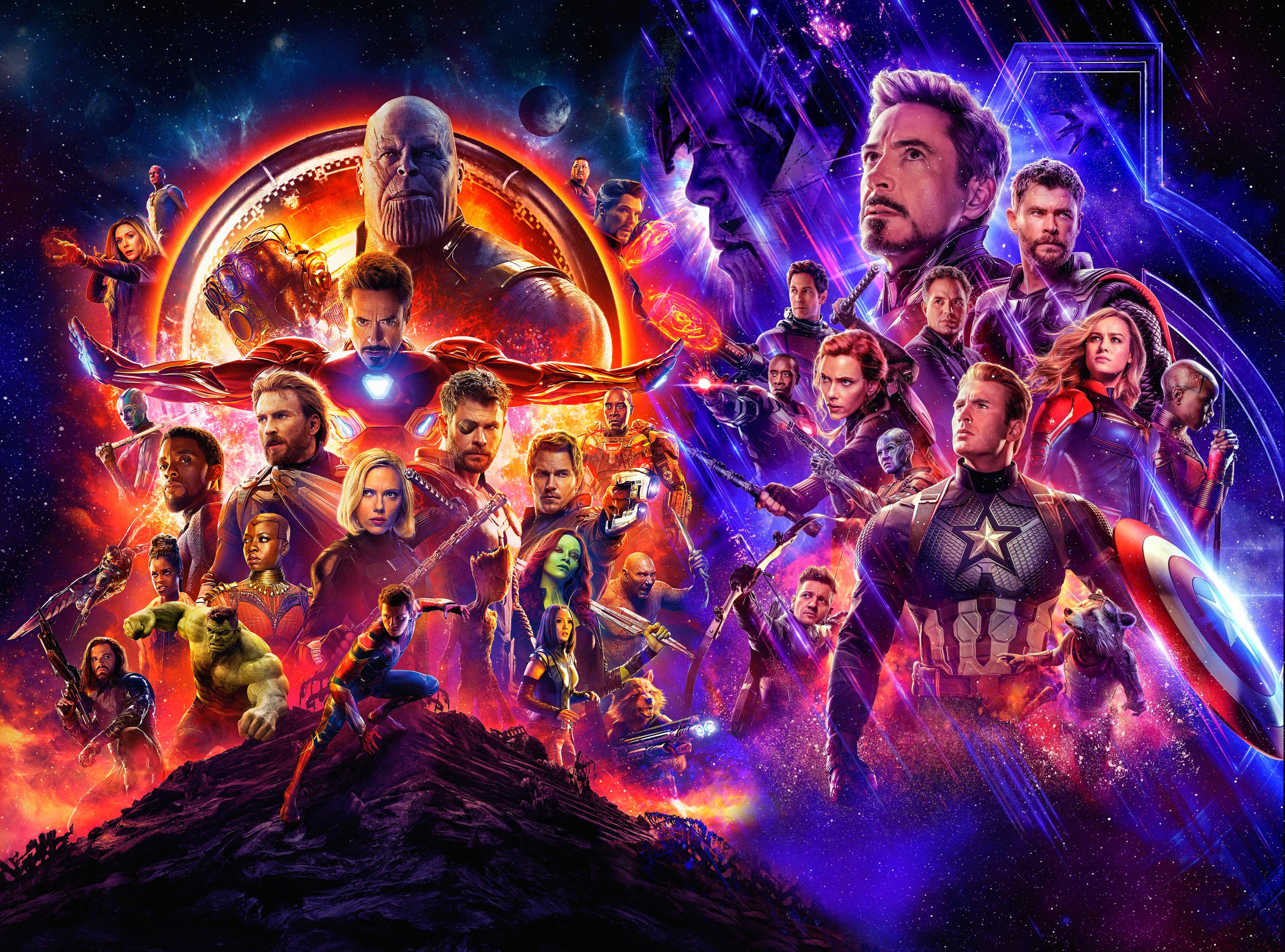 Avengers Infinity War And Endgame Poster, HD Superheroes, 4k Wallpapers, Im...