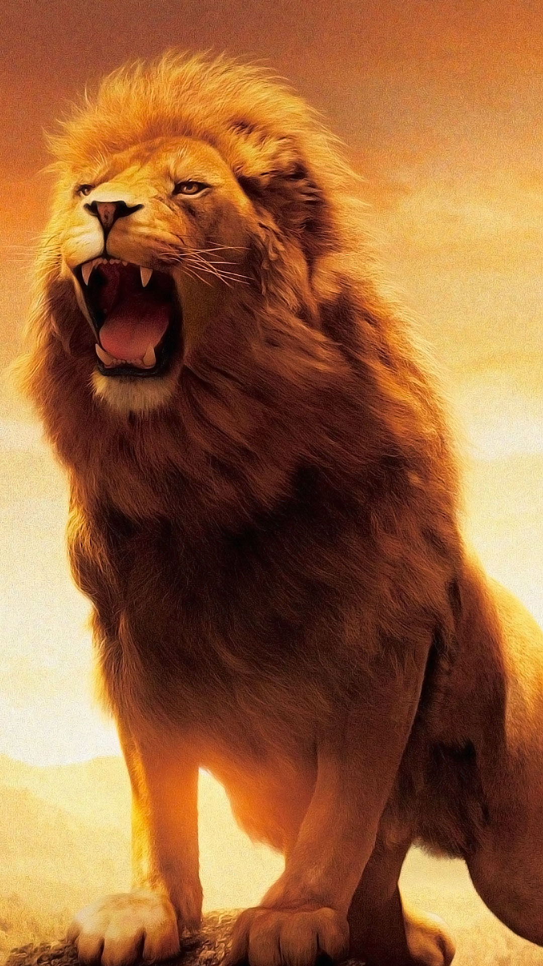 Lion Roaring Wallpaper