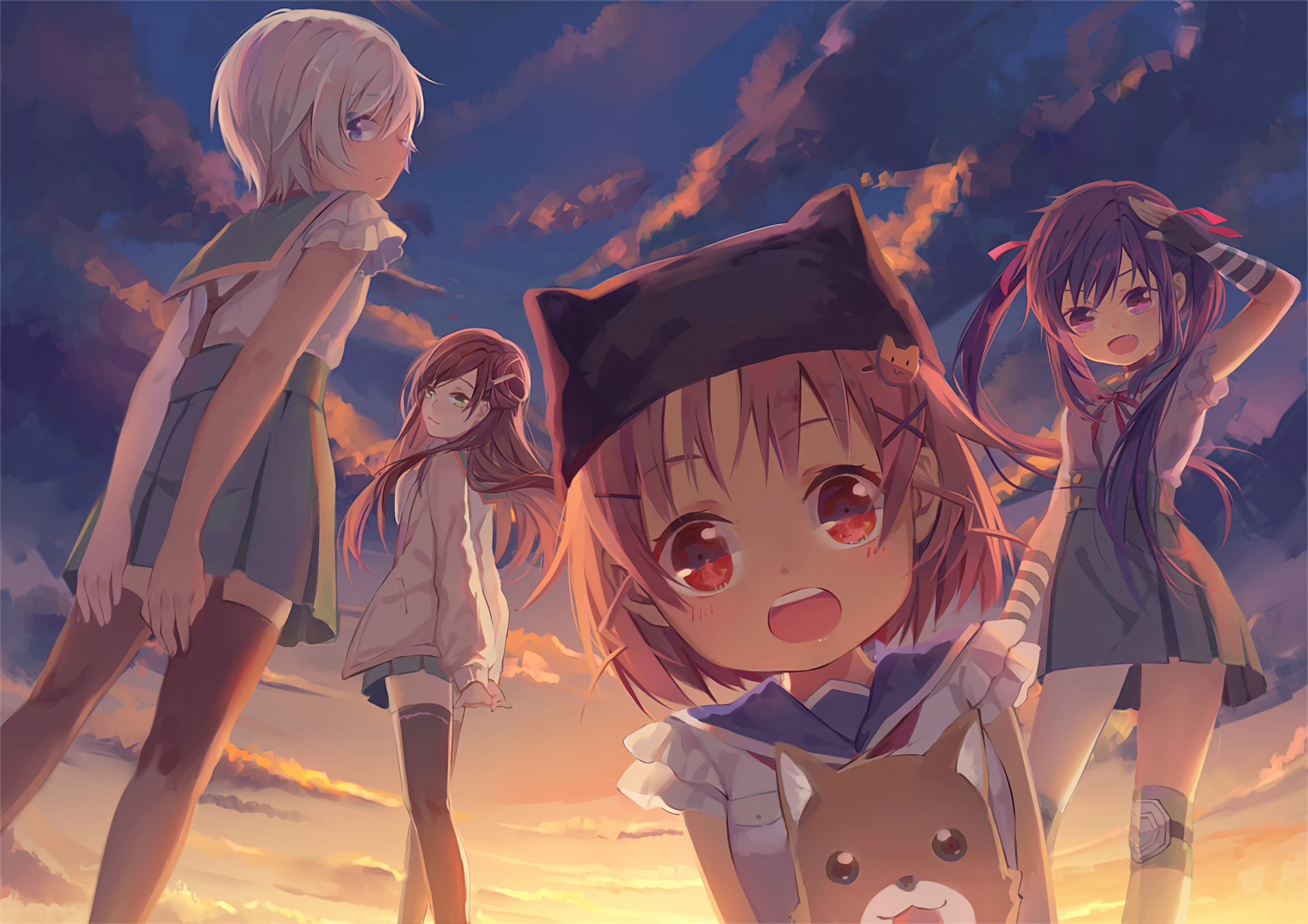 Anime School Live! Taroumaru (School Live!) Yuuri Wakasa Miki Naoki Kurumi Ebisuzawa Yuki Takeya Wallpaper. Anime, Anime Zombie, Wakasa