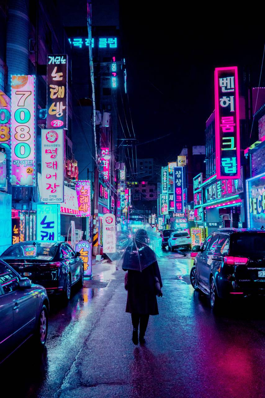 Neon Lights in Seoul wallpaper