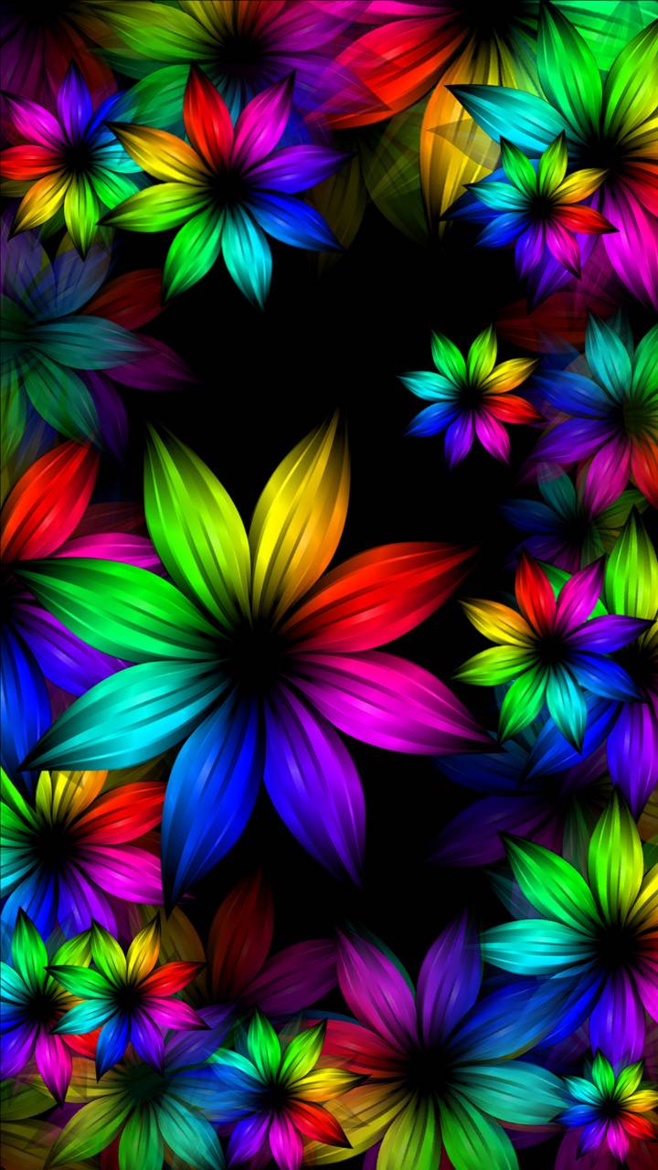 Rainbow Flowers Wallpapers - Wallpaper Cave