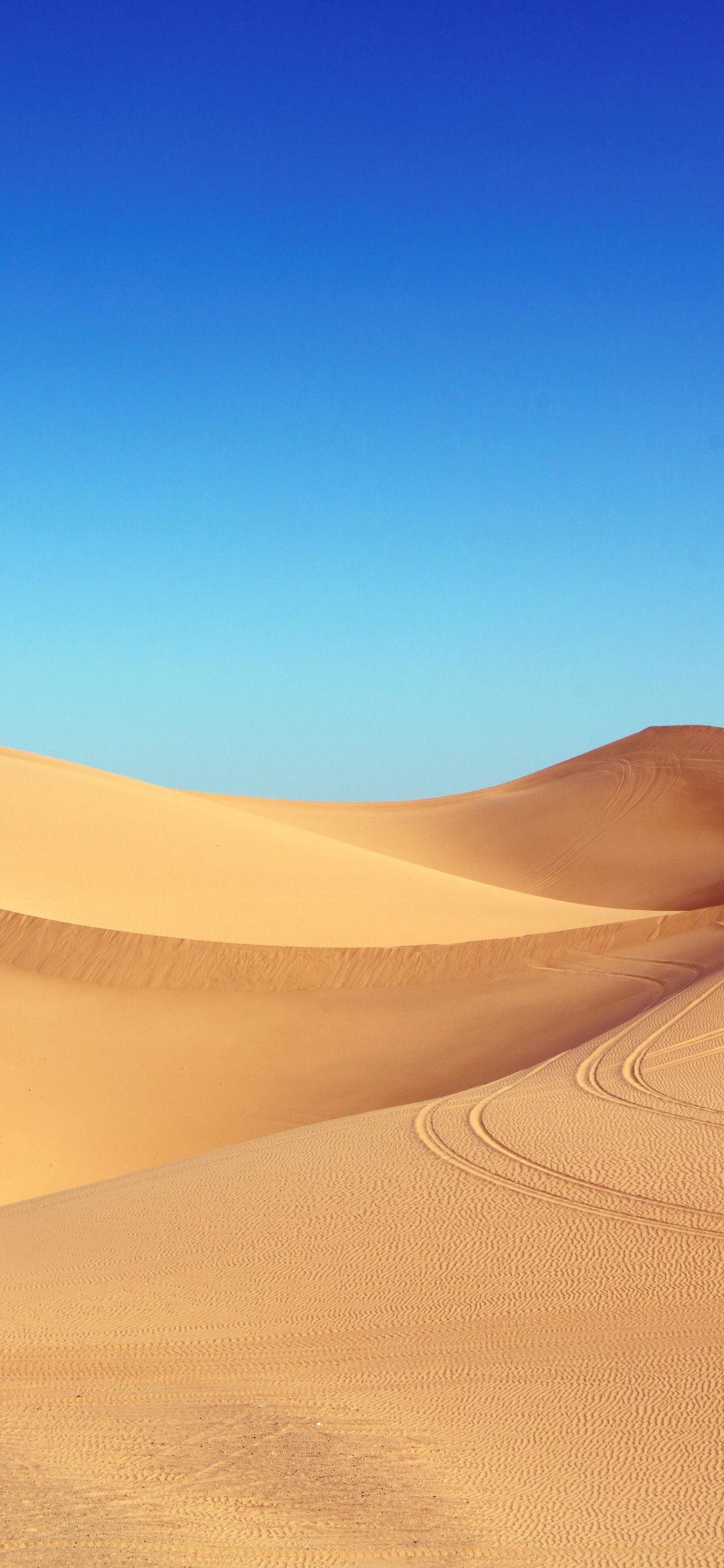 Download 1125x2436 wallpaper sahara desert, sand, clean skyline, blue sky, dunes, iphone x 1125x2436 HD image, background, 620