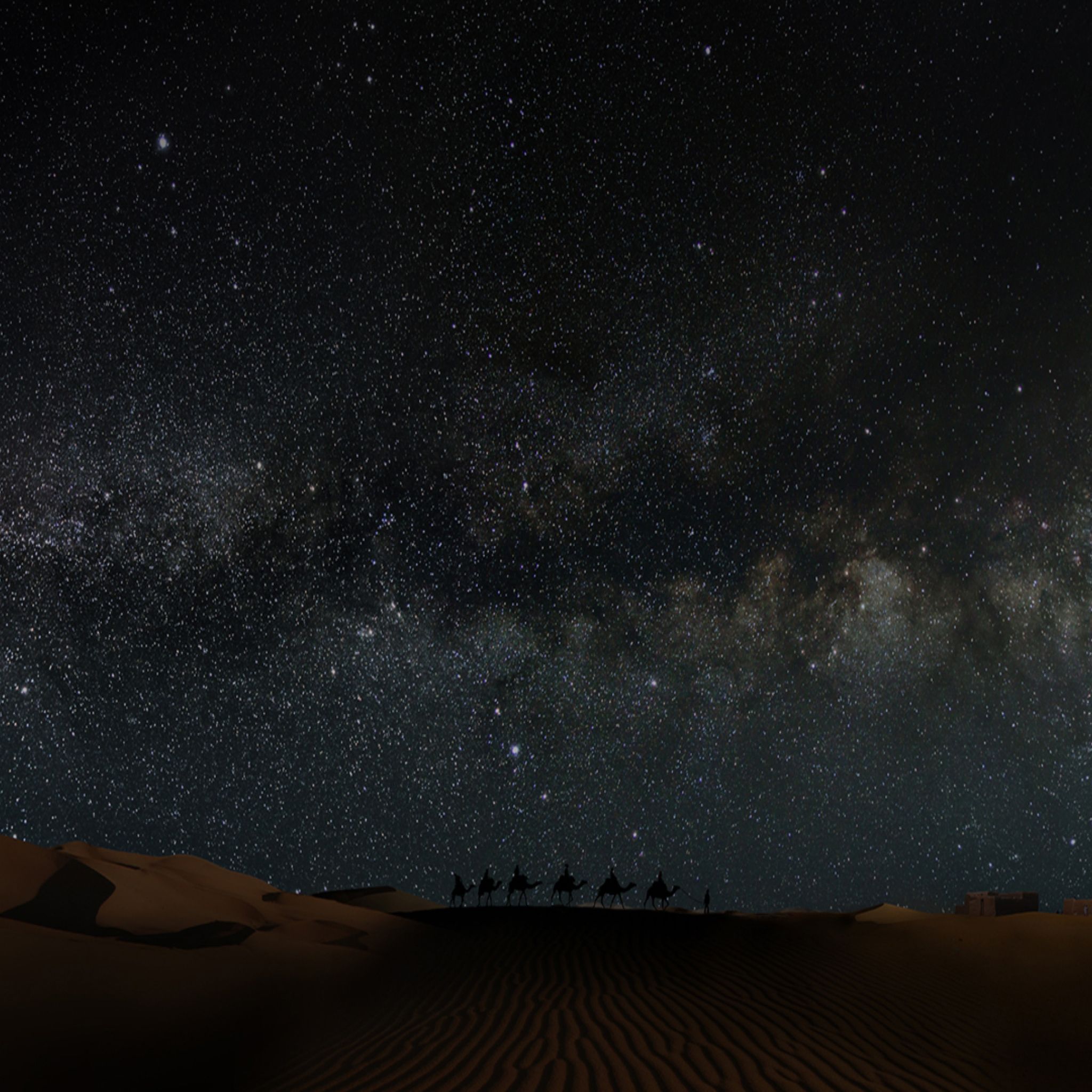 Sahara Desert in Scenery Night iPad Air Wallpaper, HD Nature 4K Wallpaper, Image, Photo and Background
