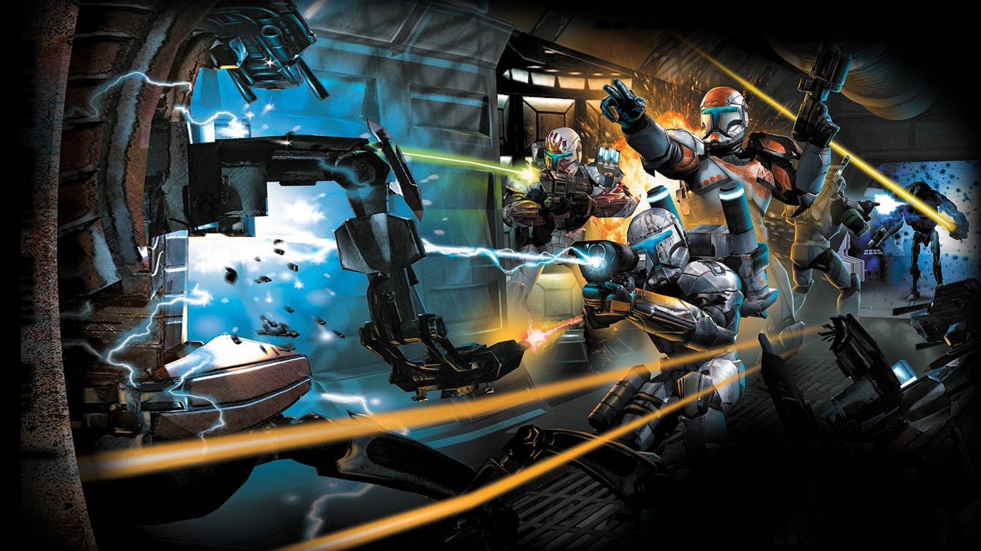 Star Wars Republic Commando Clone Battle Desktop Wallpaper Full Screen, Wallpaper13.com