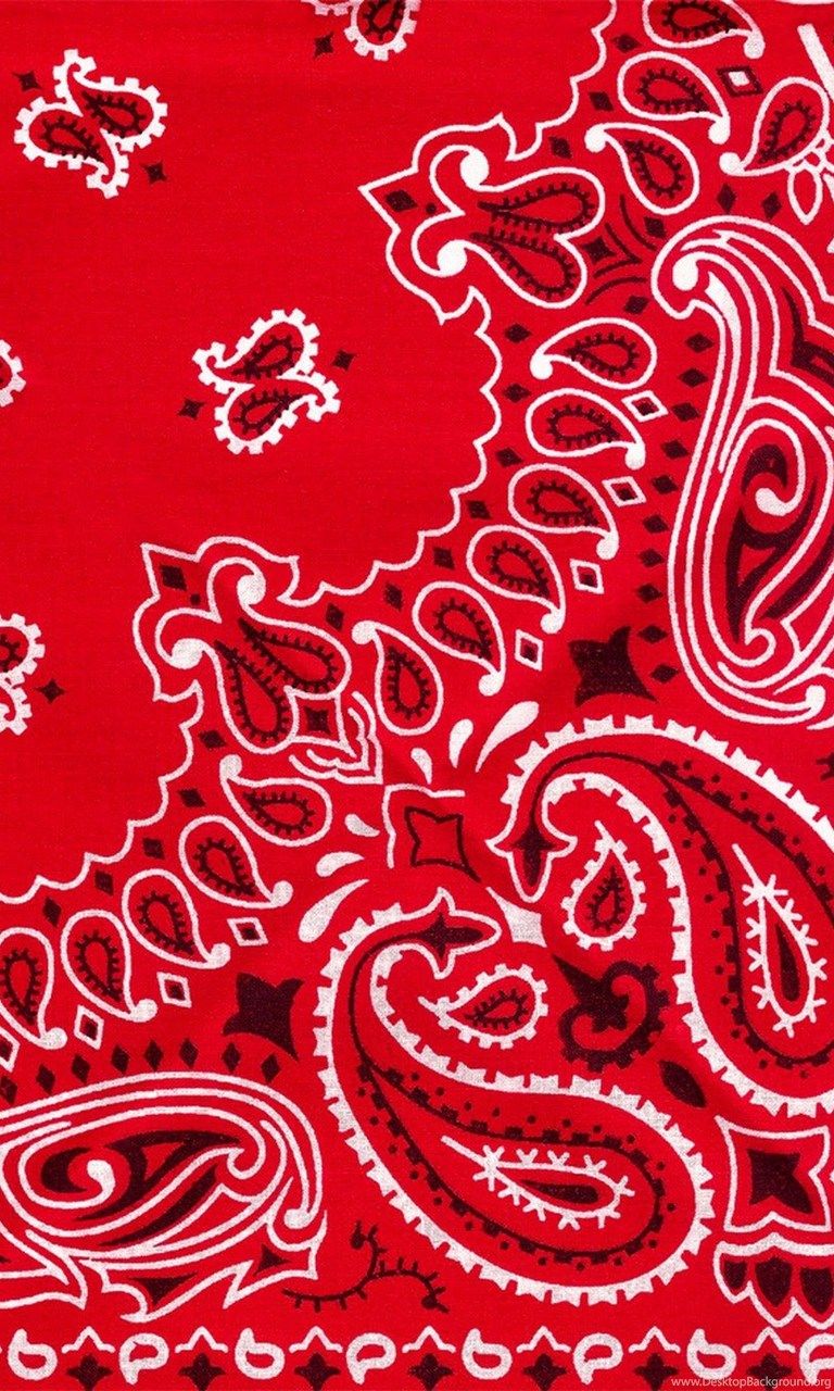 Red Bandana Print Wallpaper Image Desktop Background