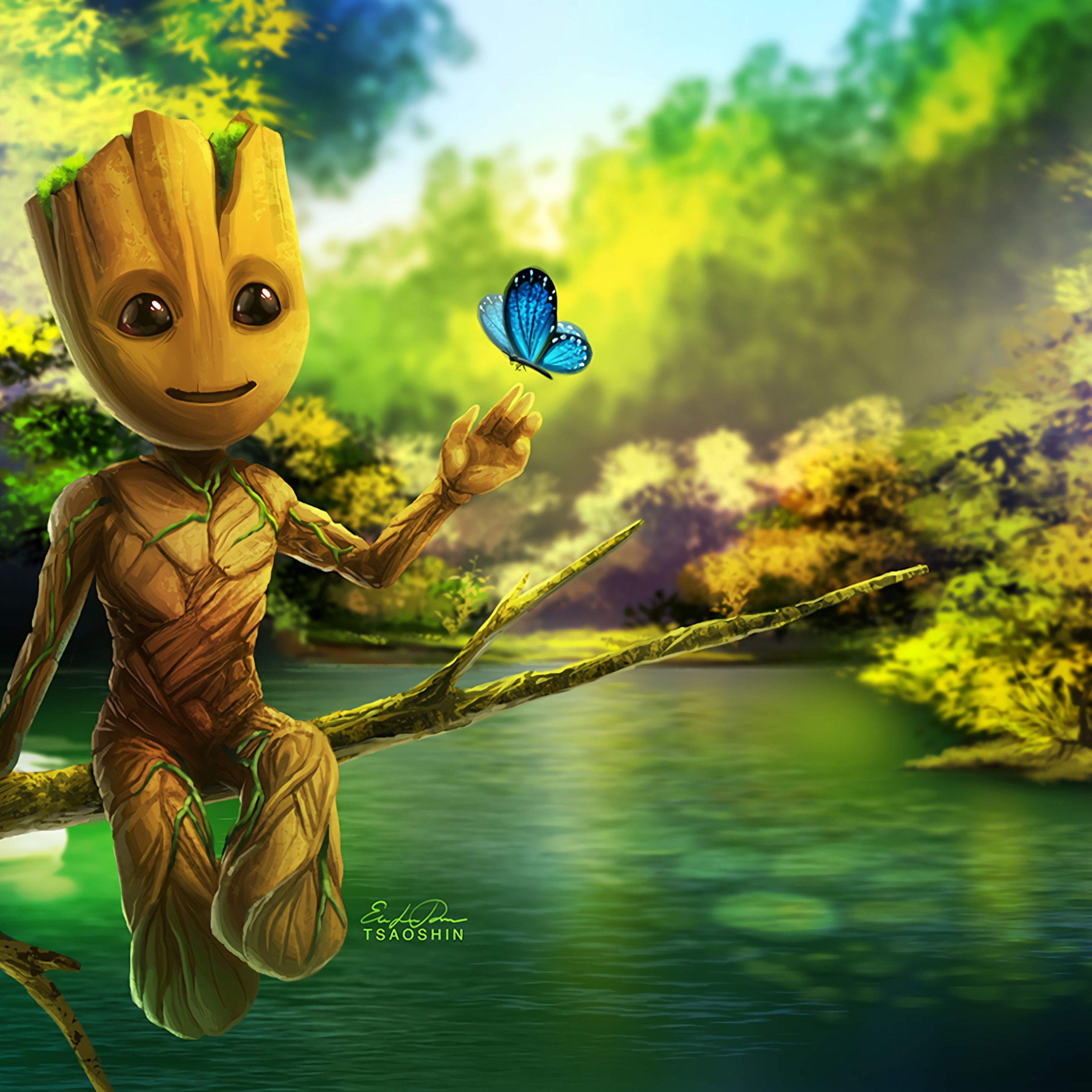 Baby Groot Artwork iPad Pro Retina Display HD 4k Wallpaper, Image, Background, Photo and Picture