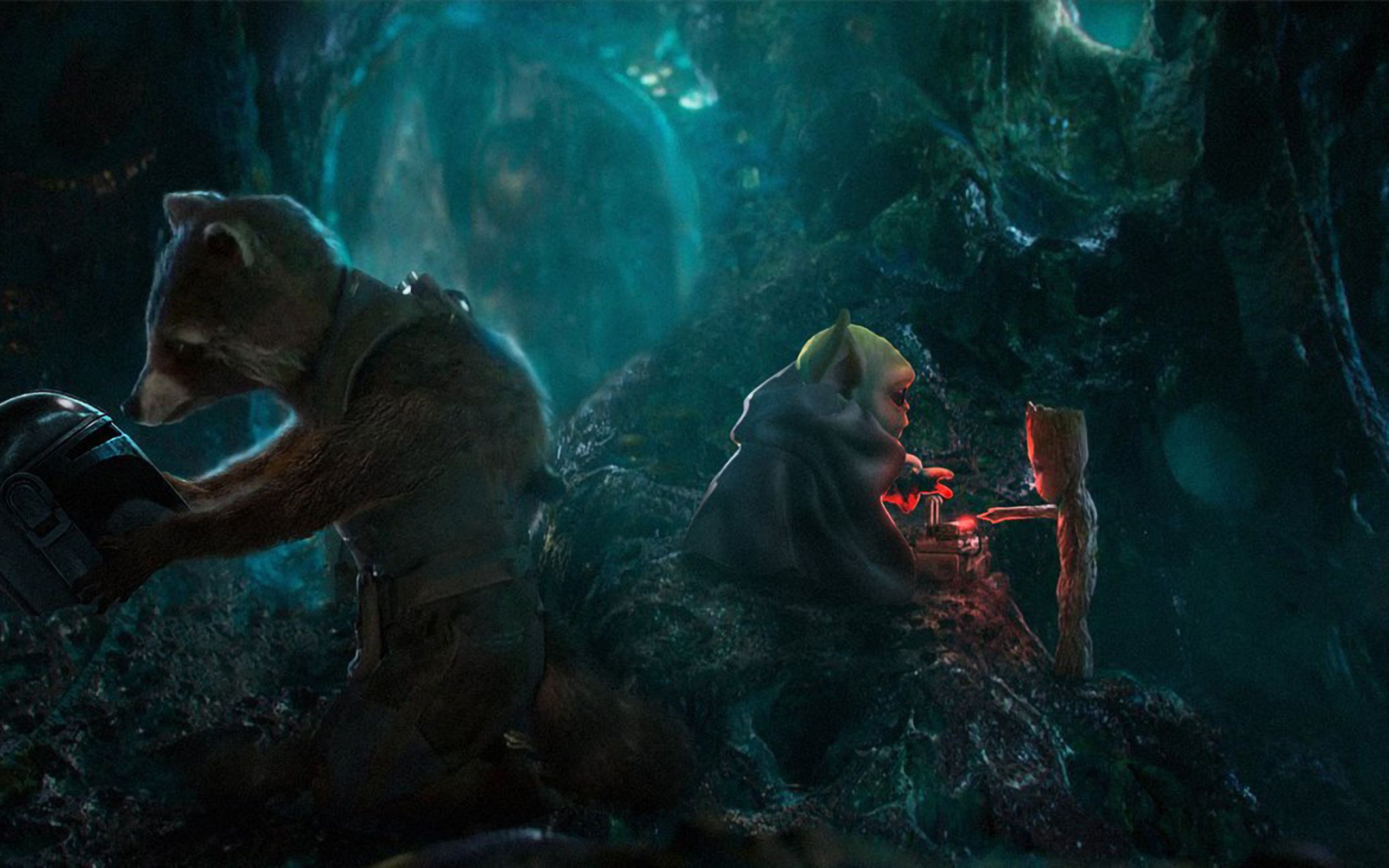 Baby Yoda and Baby Groot Art 2560x1600 Resolution Wallpaper, HD Artist 4K Wallpaper, Image, Photo and Background
