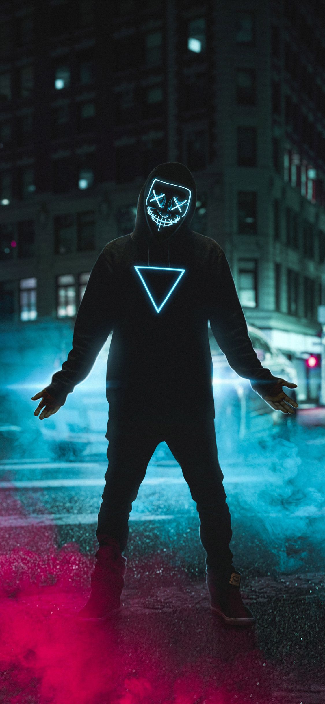 Neon Mask Boy 4k iPhone XS, iPhone iPhone X HD 4k Wallpaper, Image, Background, Photo and Picture