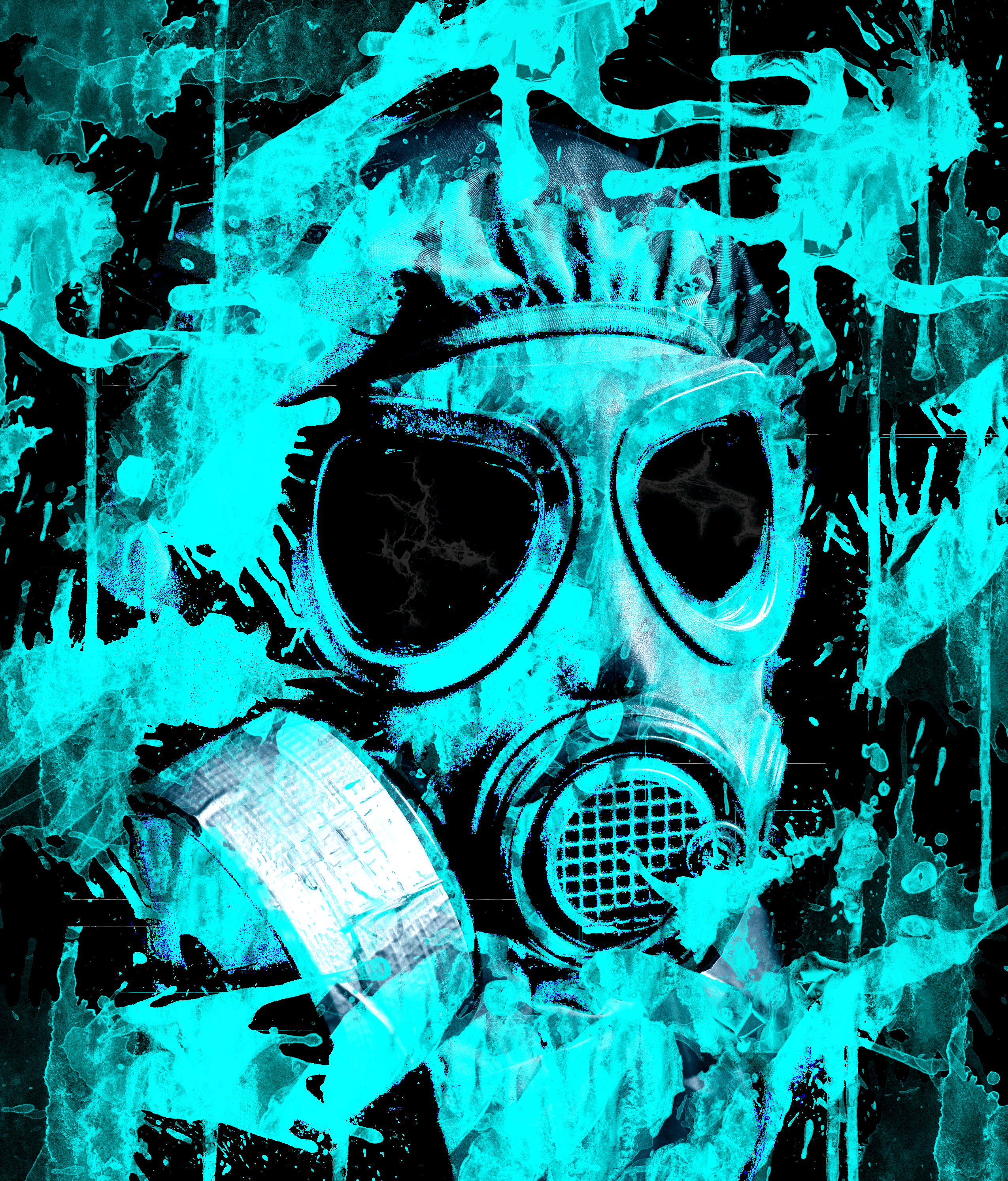 Neon Gas Mask Wallpaper Free Neon Gas Mask Background