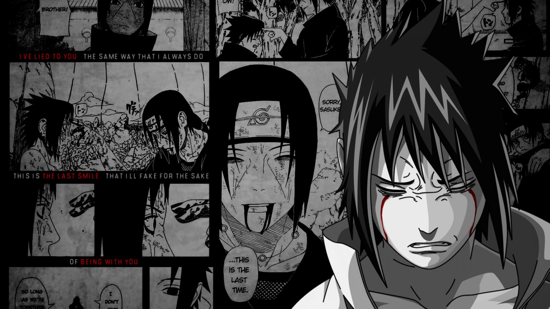 Naruto shippuden uchiha itachi uchiha sasuke manga wallpaper