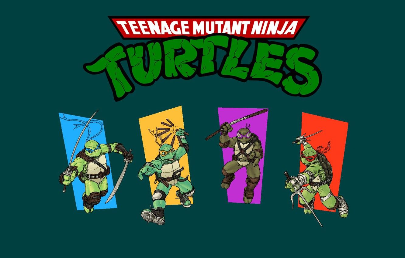 Wallpaper Rafael, TMNT, Raphael, Leonardo, Donatello, Donatello, Leonardo, Michelangelo, Teenage Mutant Ninja Turtles, Michelangelo, Teenage mutant ninja turtles image for desktop, section минимализм