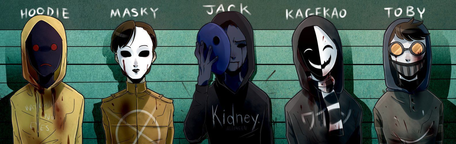 Masks. Creepy monster, Creepy pasta family, Creepypasta cute