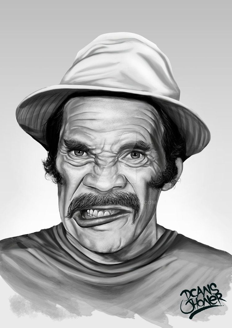 Don Ramon Ilustracion by jhoner. Celebrity drawings, Portrait, Illustrations posters