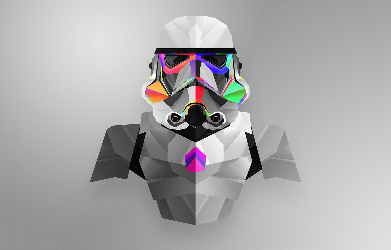 Wallpaper Minimalism, Star Wars, Helmet, Soldiers, Attack, Stormtrooper, Star Wars, Stormtrooper image for desktop, section минимализм