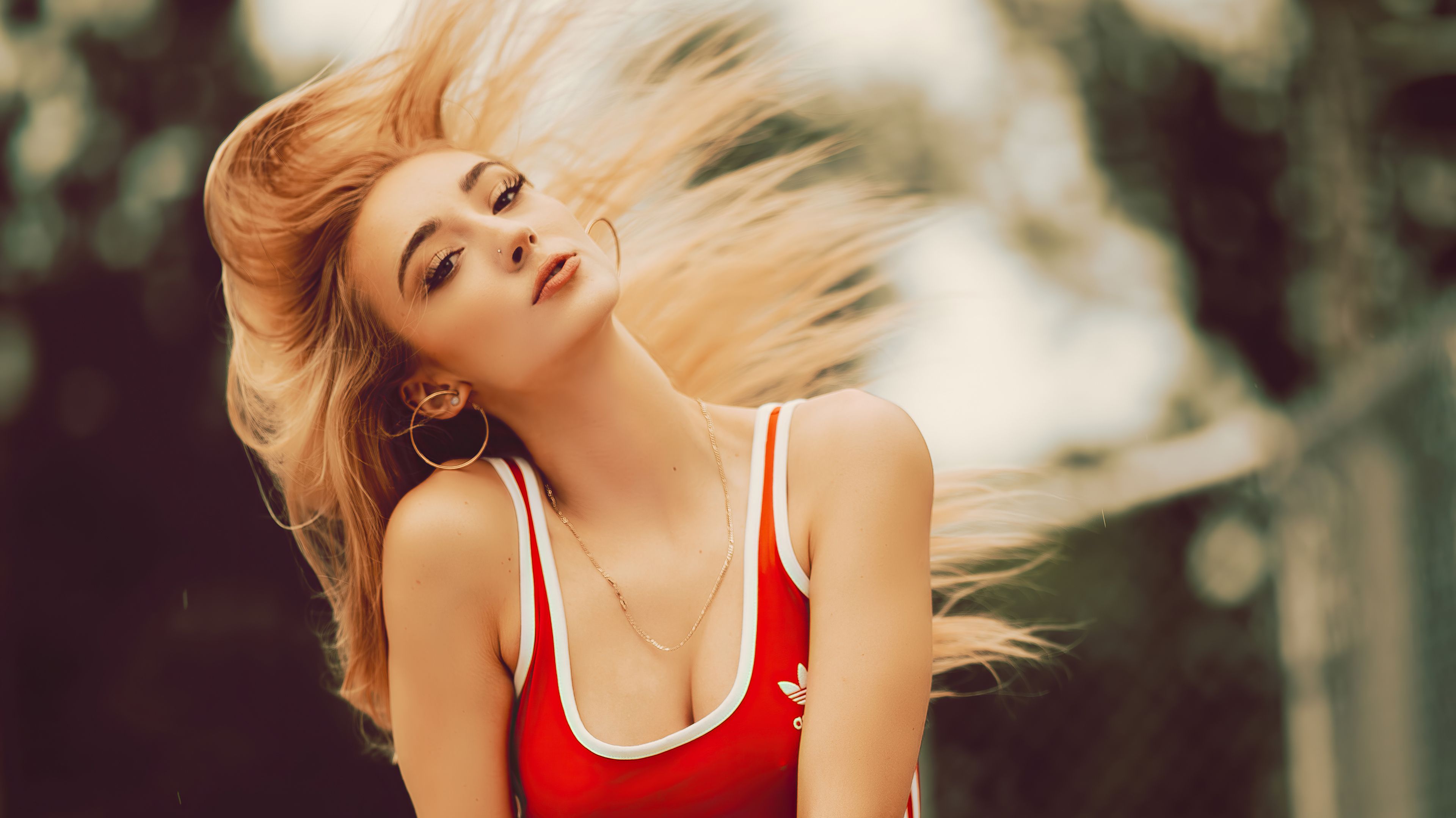 Girl Outdoor Moving Her Hair 4k, HD Girls, 4k Wallpaper, Image, Background, Photo and Picture