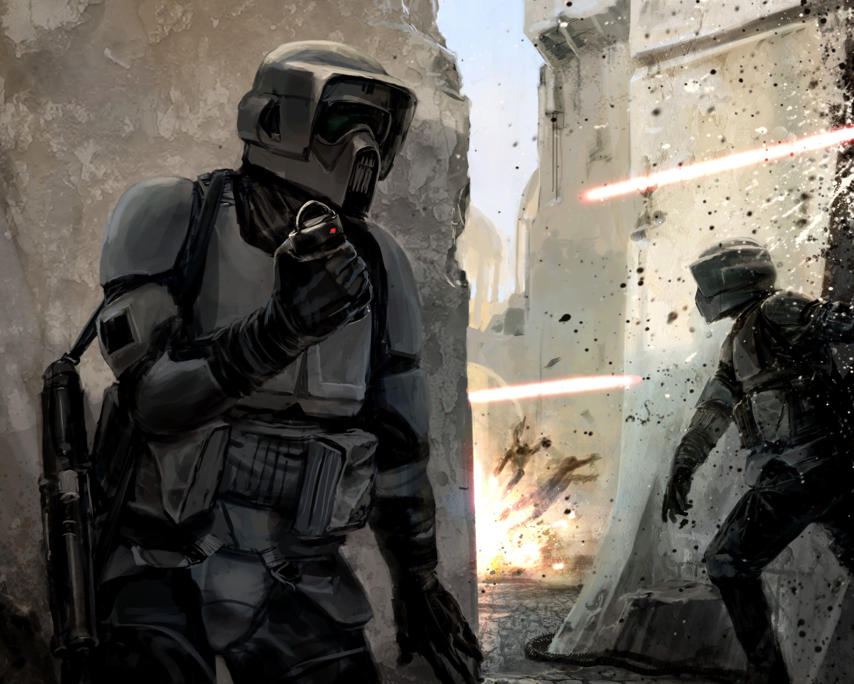 Star Wars, soldiers, movies, futuristic, stormtroopers, grenades, science f...