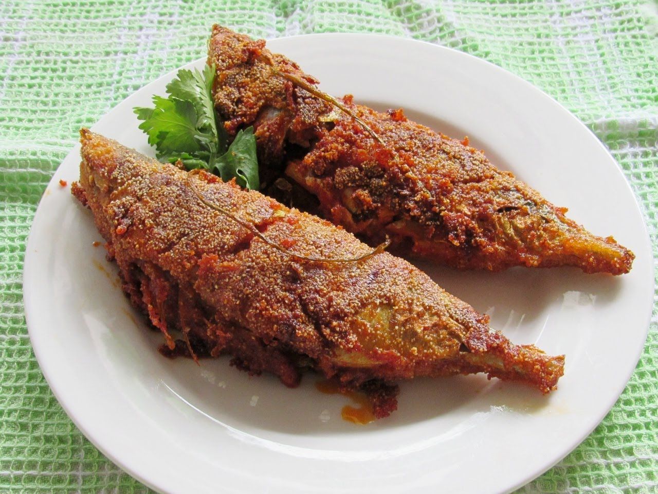 Rava Fish Fry. Mangalore Style Fish Fry. Bangade (Bangada) Fry. Nisa. Seafood recipes, Food network recipes, Fish fry recipe indian