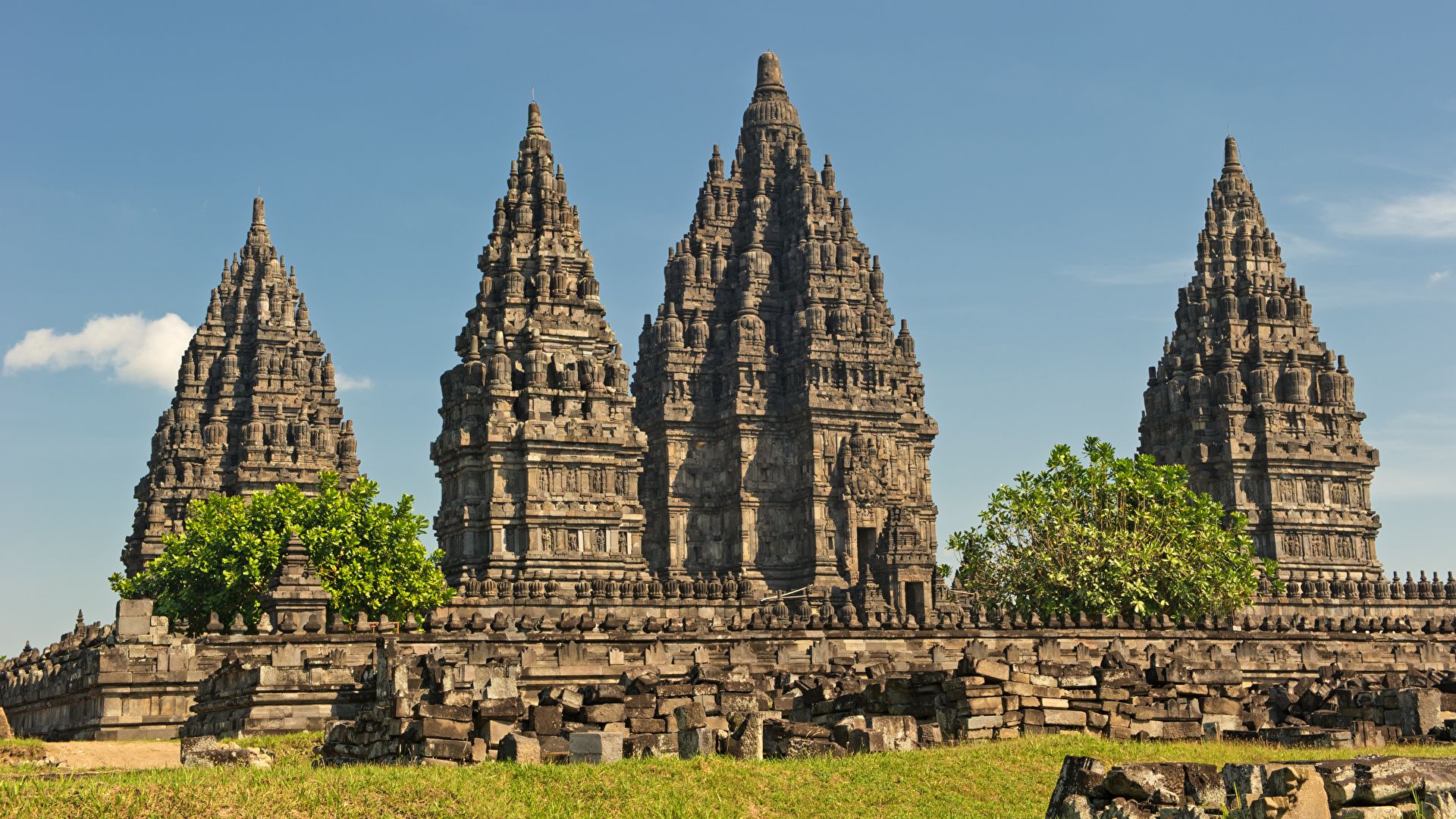 Picture Indonesia Prambanan Temples Cities 1920x1080