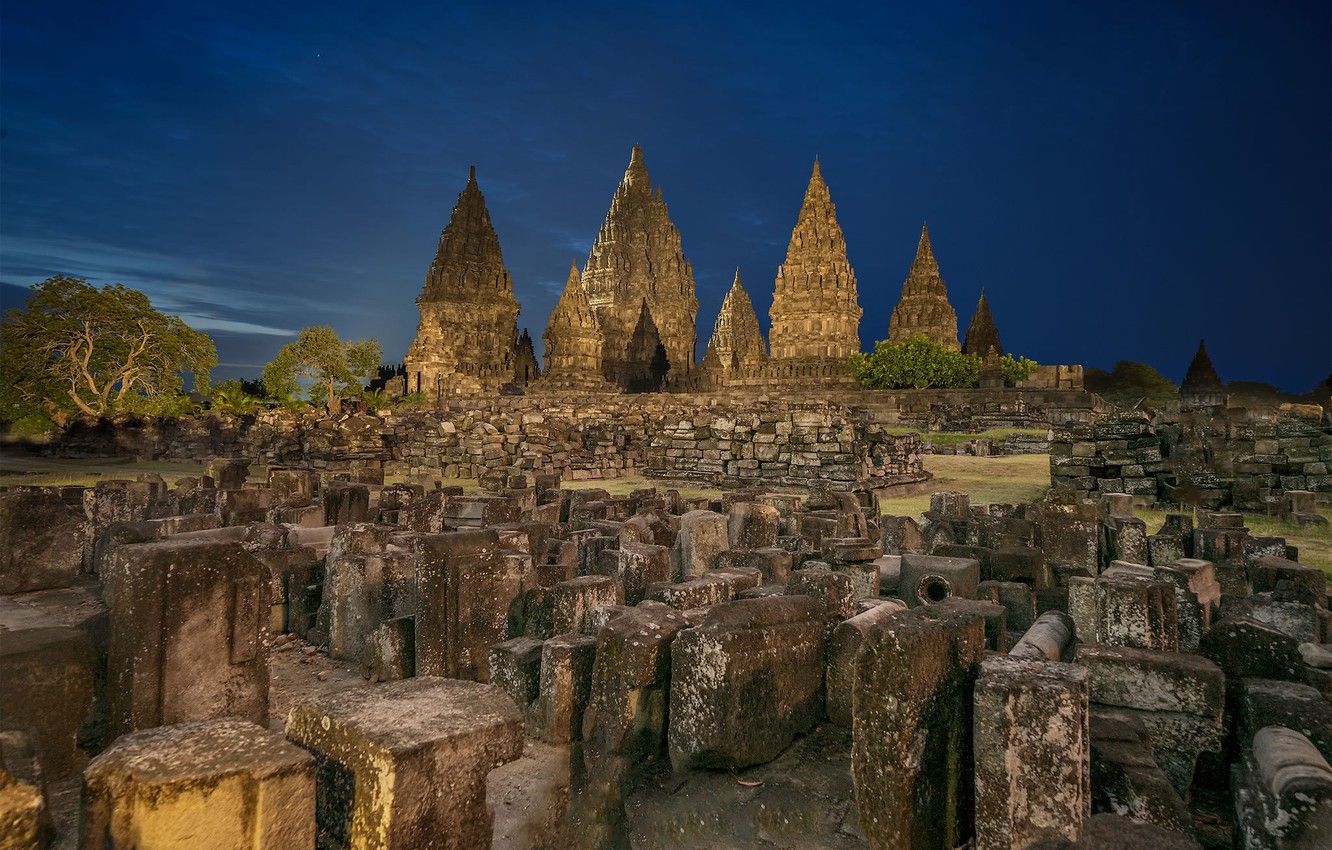Wallpaper Indonesia, temple, the island of Java, Prambanan image for desktop, section город