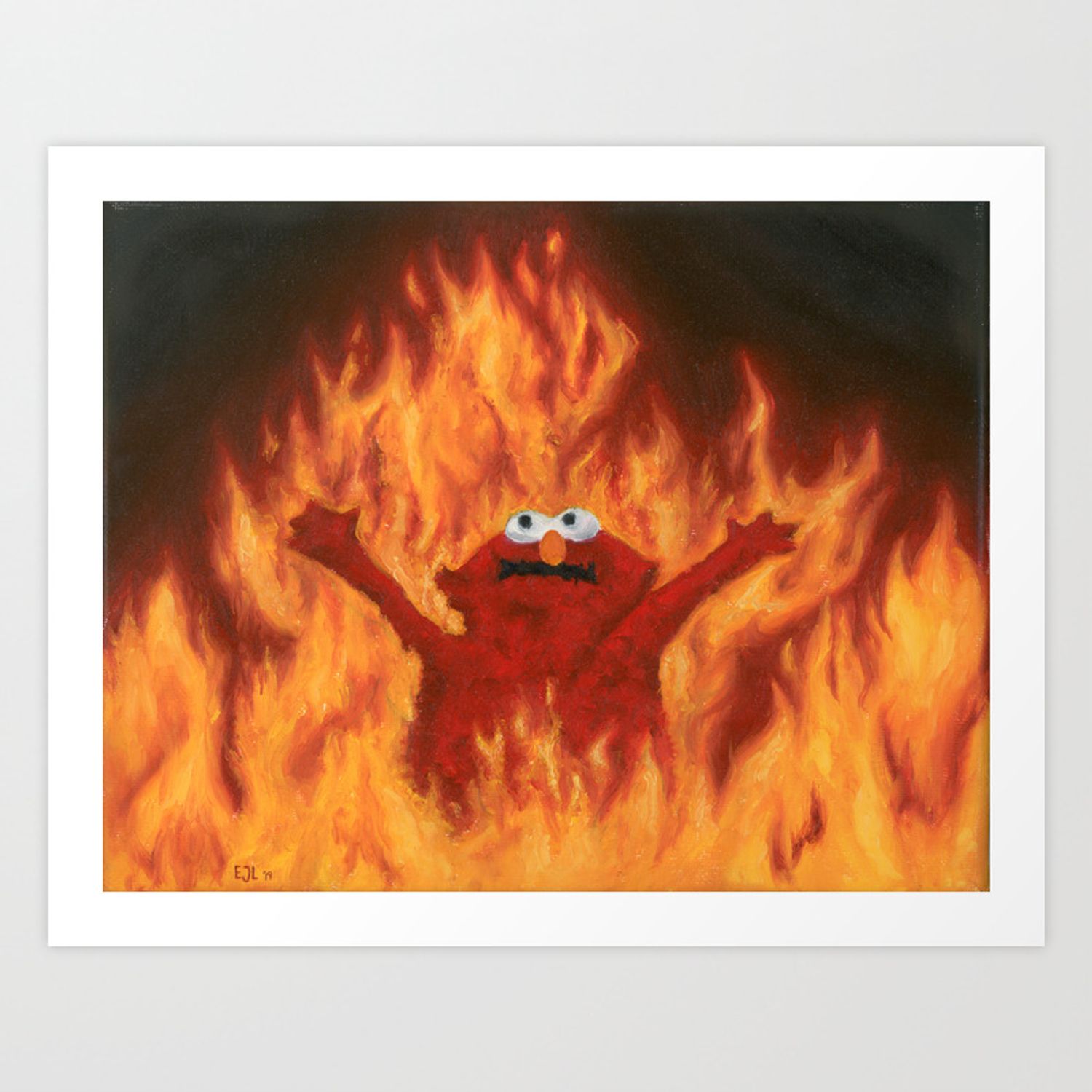 fire elmo Art Print