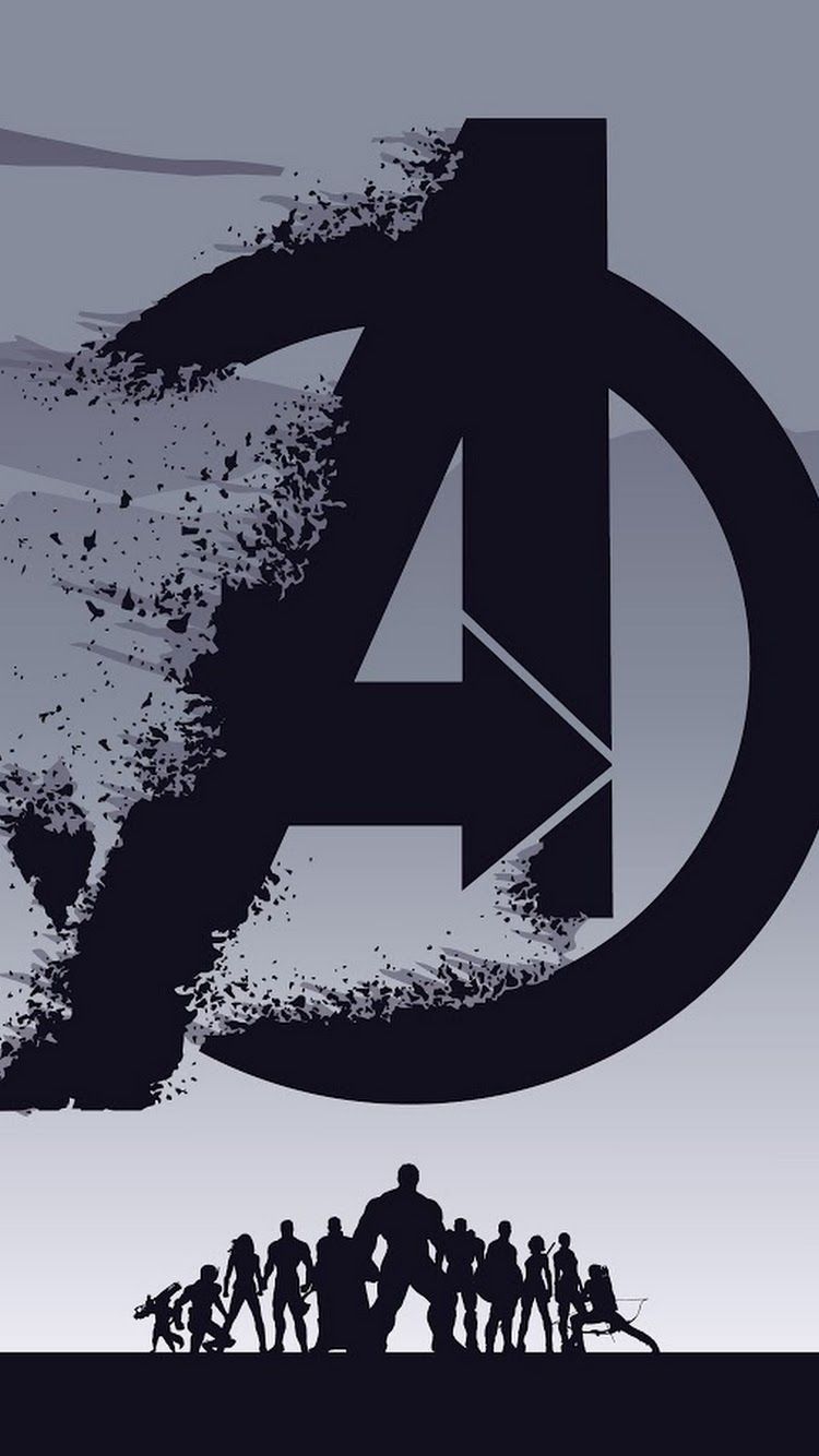 Avengers: Endgame Logo Minimalist 8K Wallpaper