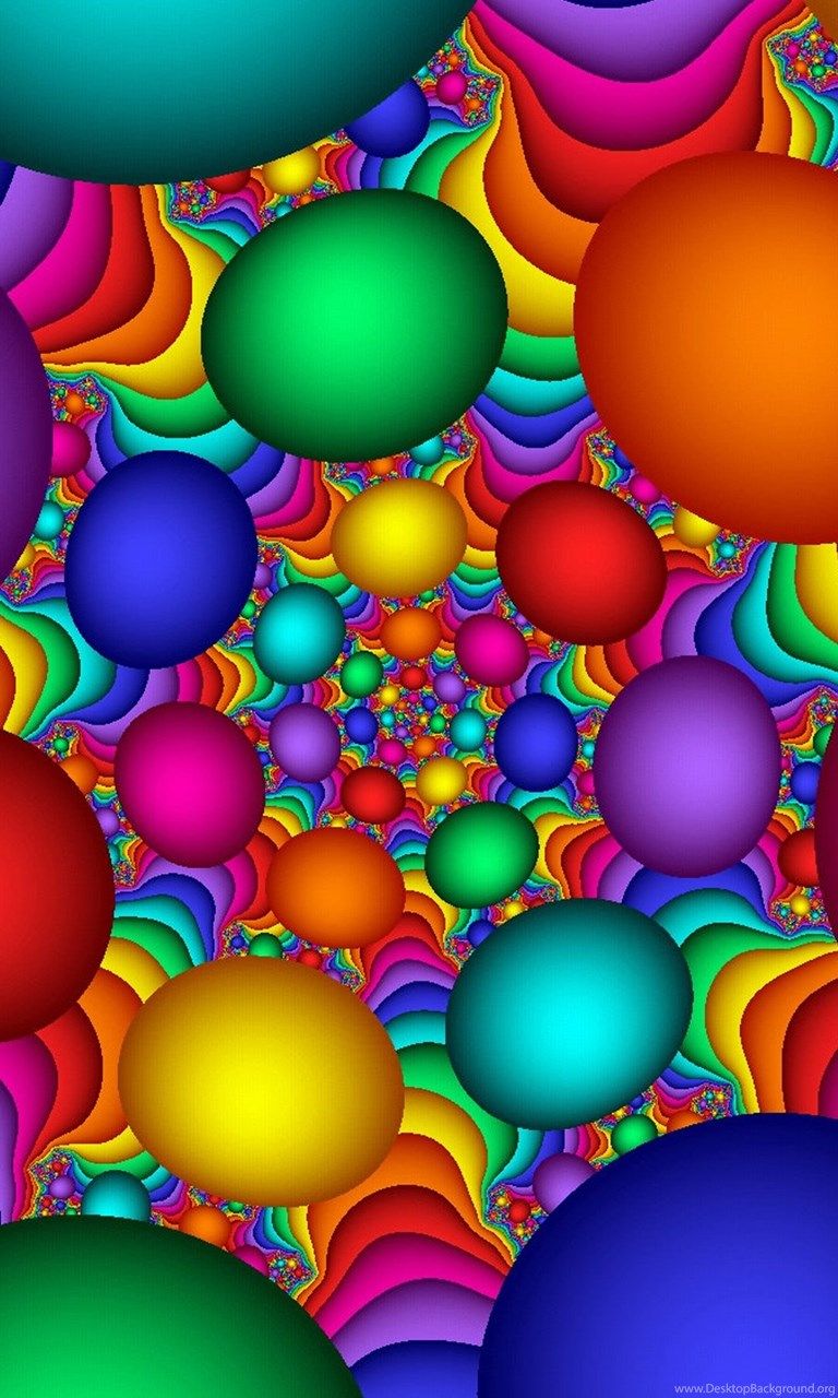 3D Color Balls Wallpaper Desktop Background