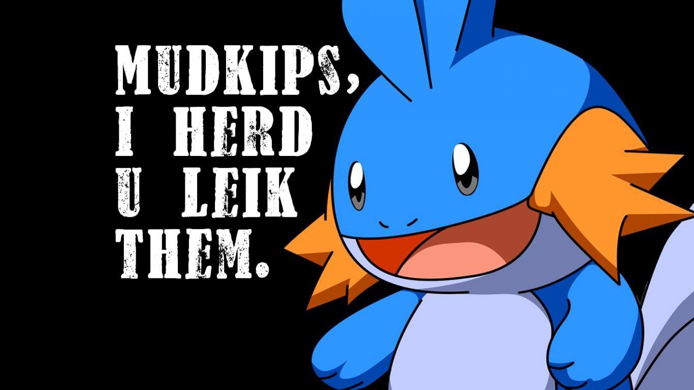 pokemon mudkip meme black backgrounds.