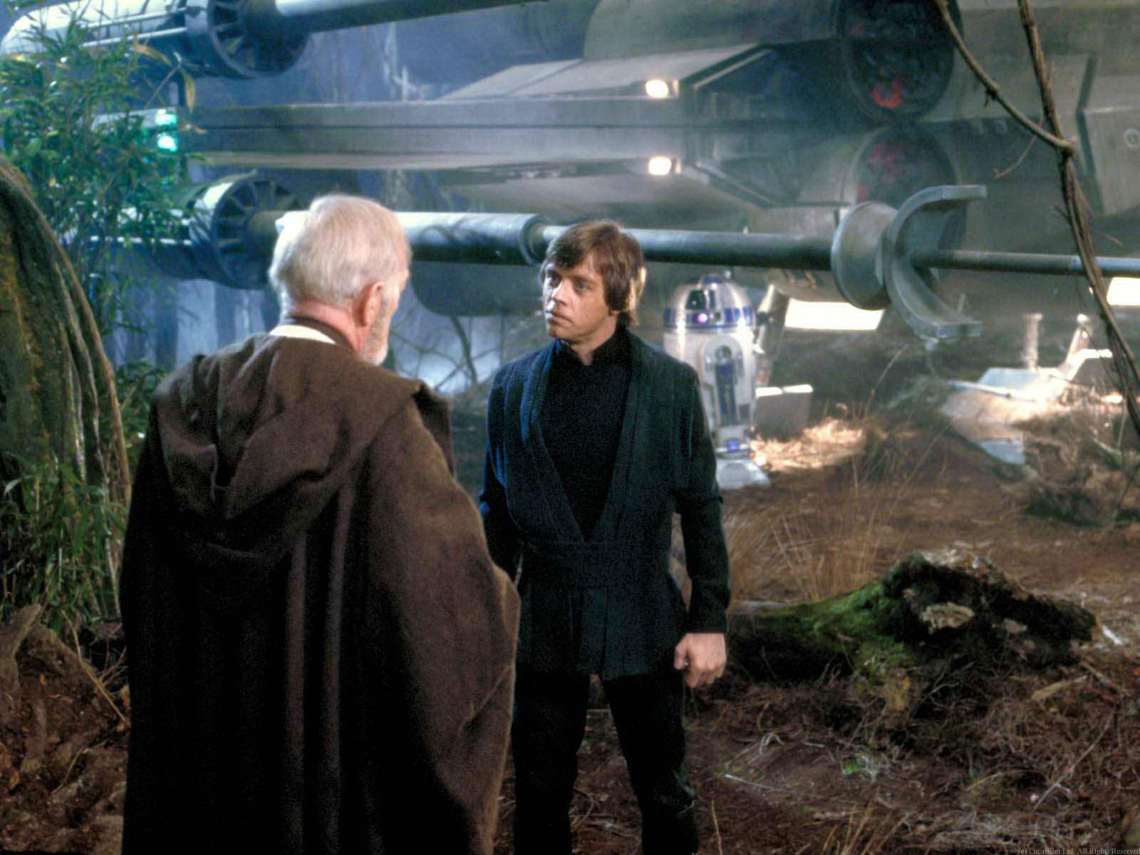 Luke and Ben Kenobi and Luke Skywalker Wallpaper