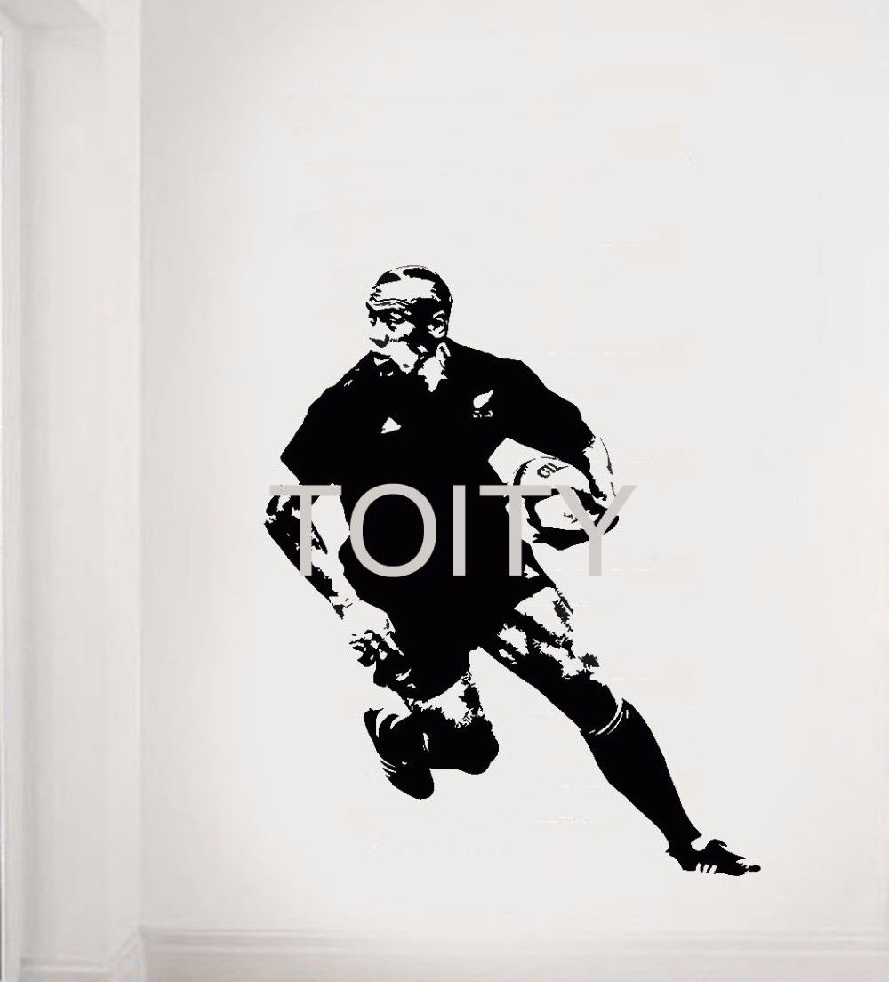Jonah Lomu Wall Sticker New Zealand Rugby Union Player Vinyl Decal Home Room Interior Graphic Art Decor Sport Style Mural. wall sticker. vinyl decalart decor