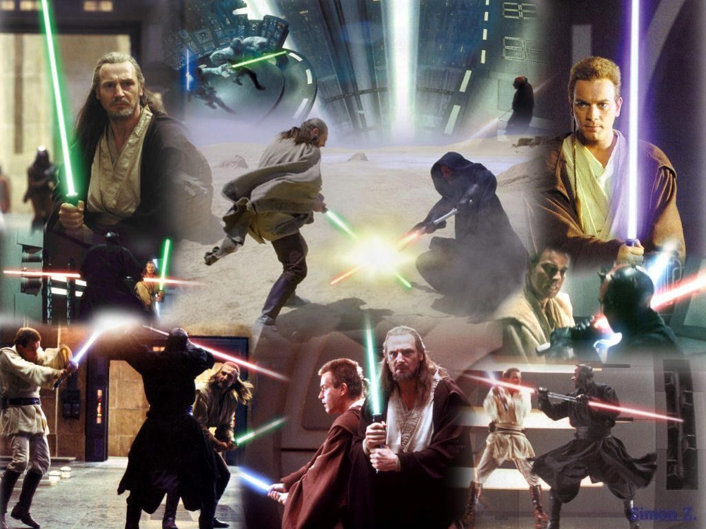 Qui Gon And Obi Wan Gon Jinn And Obi Wan Kenobi Wallpaper