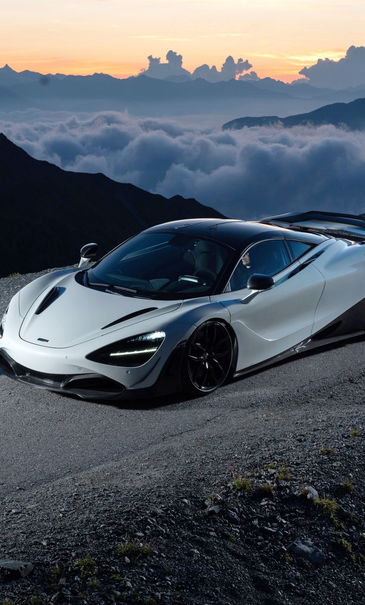 Download White McLaren 720S, sports car wallpaper, 1280x iPhone 6 Plus