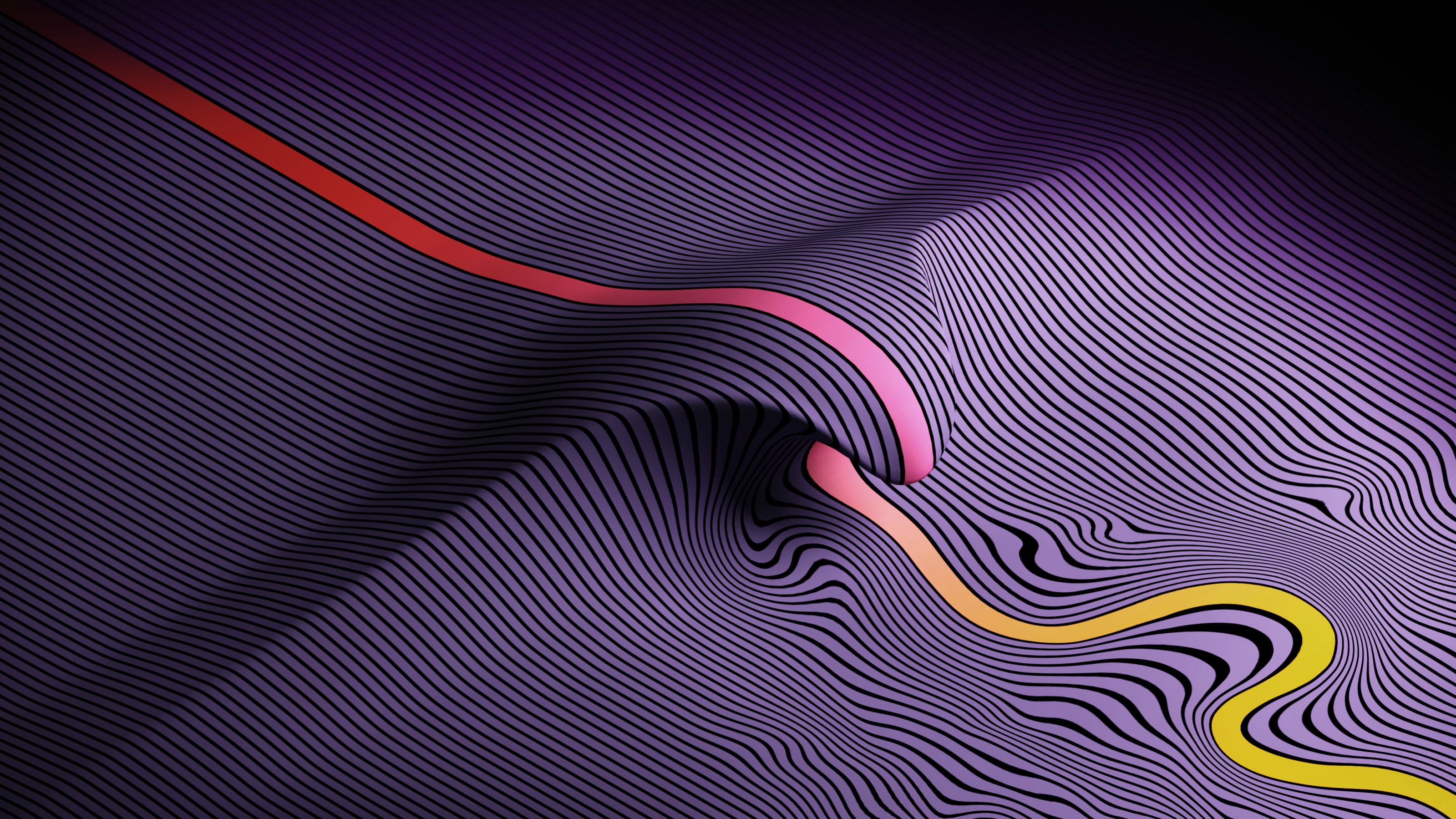 D, #abstract, #Tame Impala, #wavy lines, wallpaper. Mocah.org HD Wallpaper