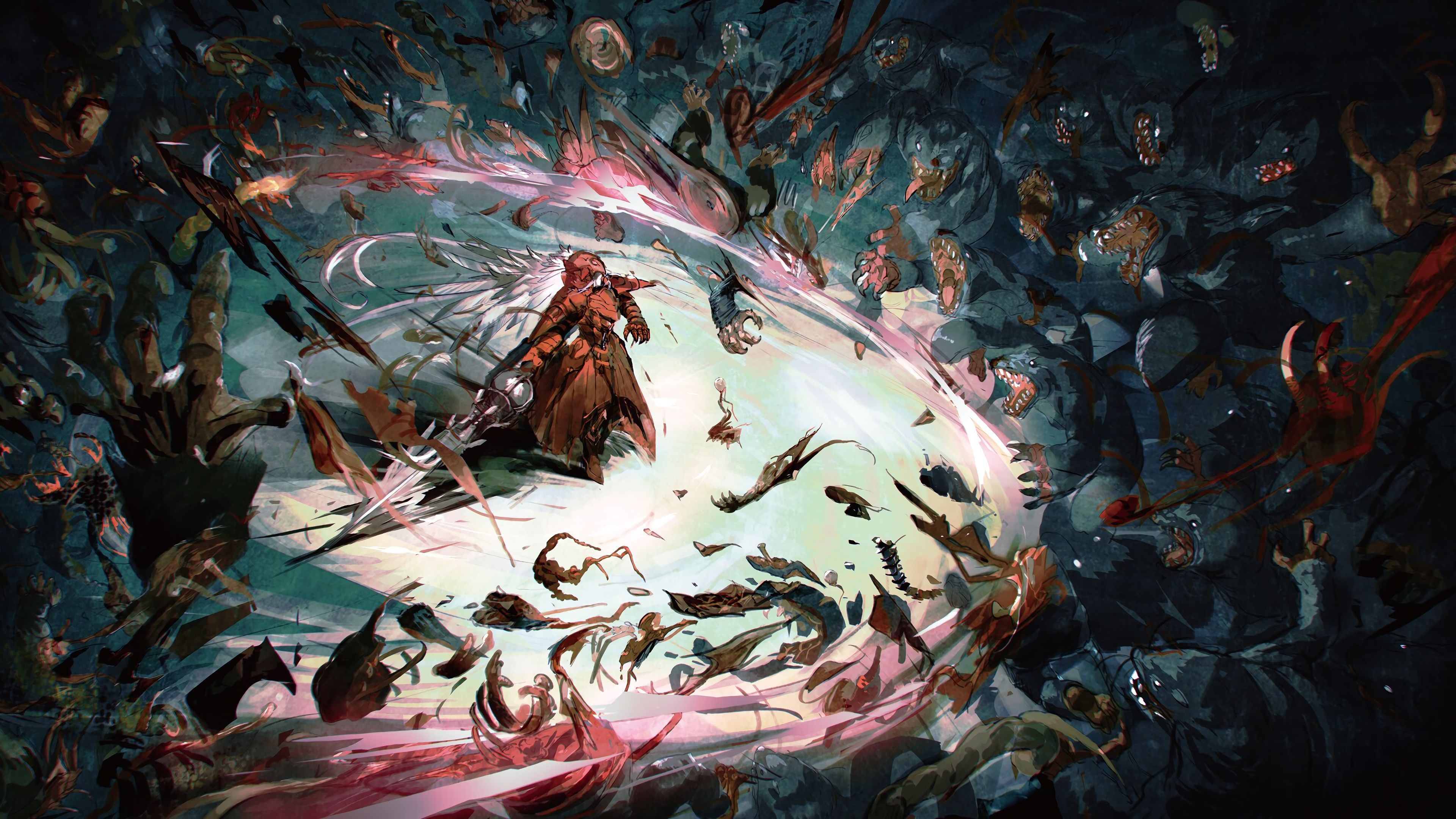 Overlord, Anime, Shalltear Bloodfallen, Knight, Fighting, 3840x Wallpaper. Anime wallpaper, Cartoon wallpaper hd, Anime