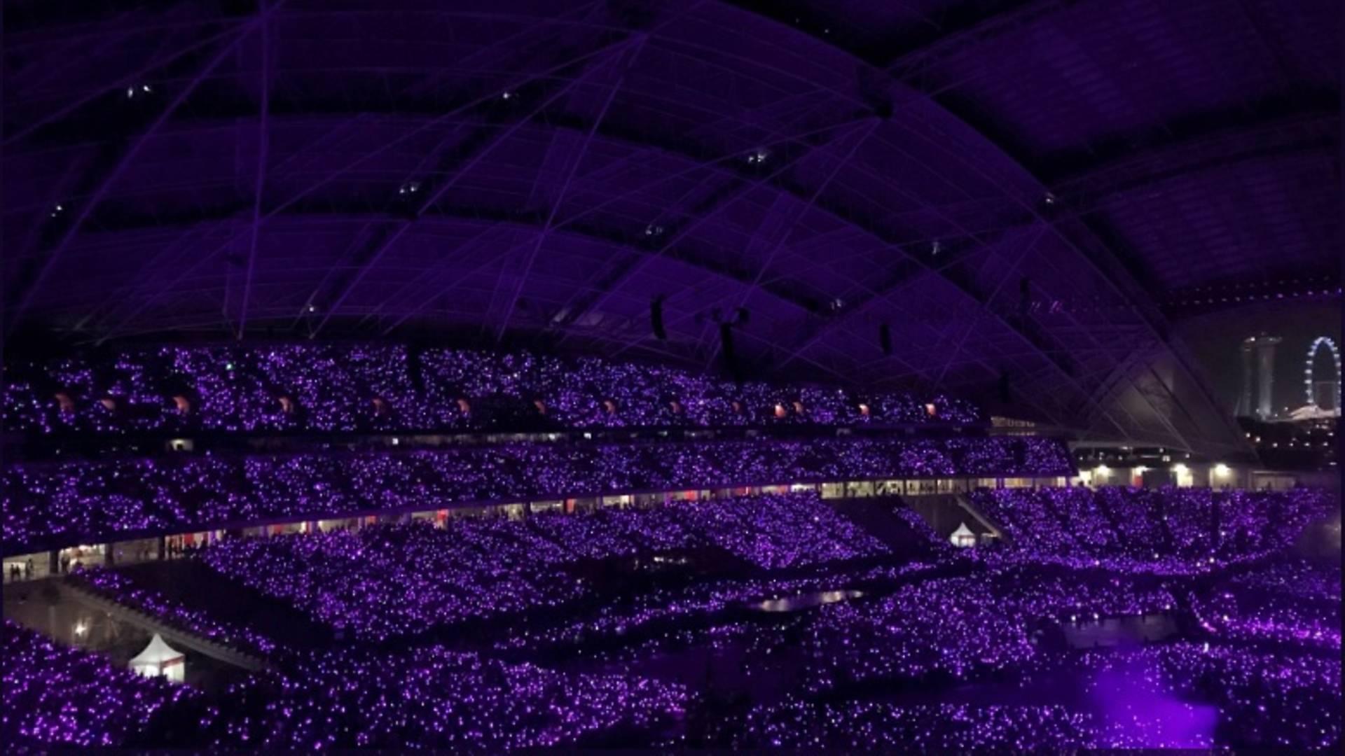 Wallpaper Bts Concert Purple Ocean
