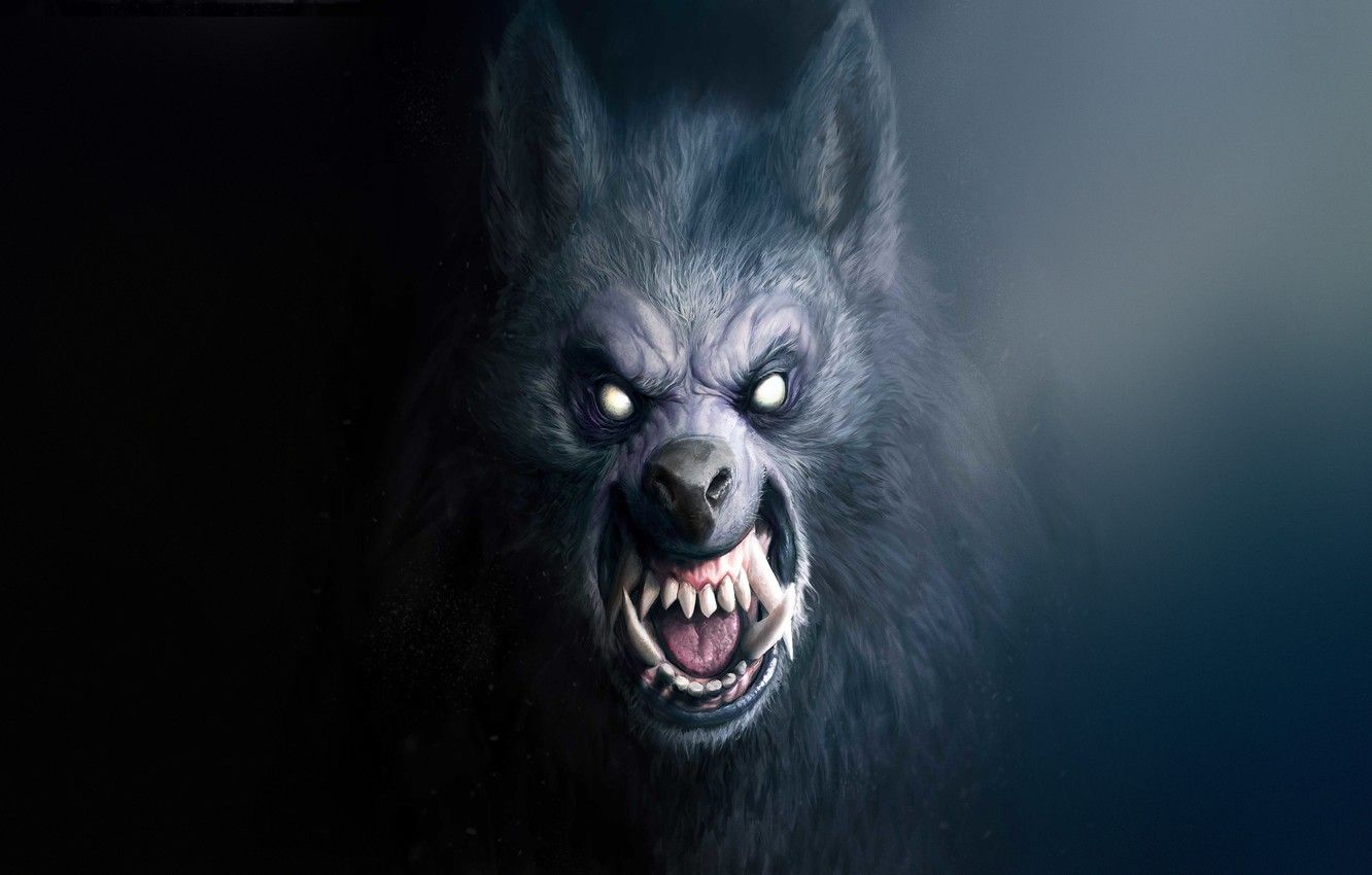 Wallpaper Dark, Teeth, Mouth, Fangs, Face, Beast, Werewolf, Horror, Supernatural, Wild, Evil, Horror, Evil, Beast, Werewolf, Hungry image for desktop, section фантастика