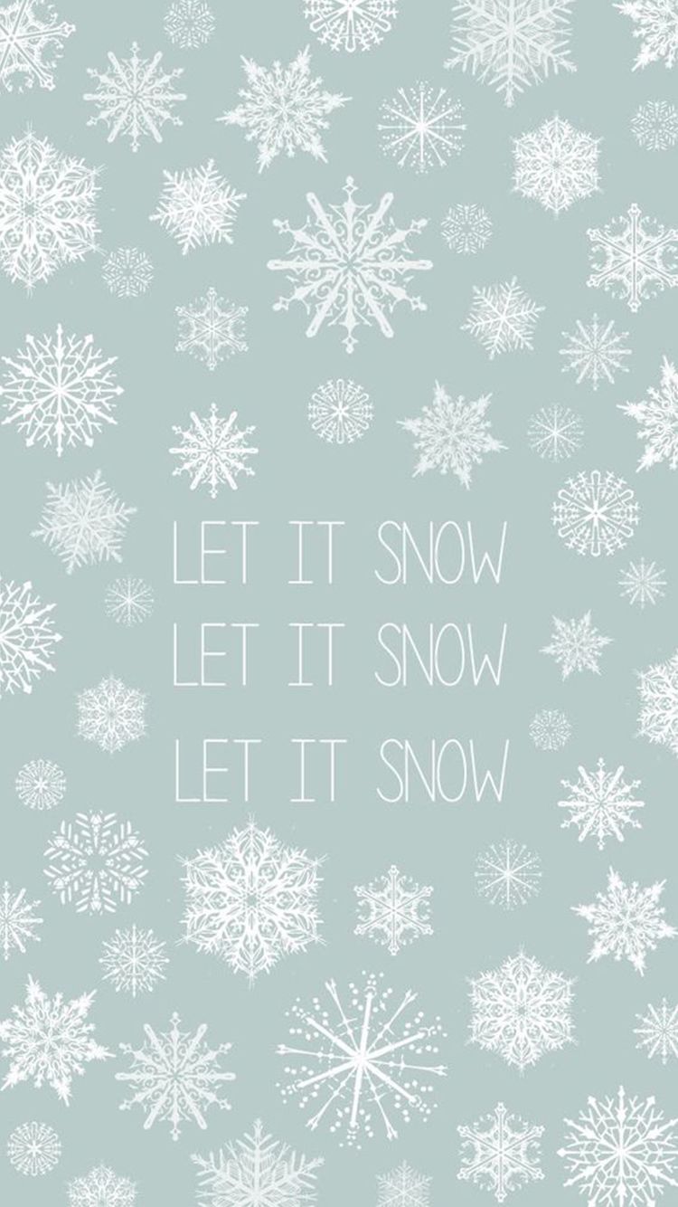 Let It Snow Winter Minimal iPhone 6 Wallpaper HD