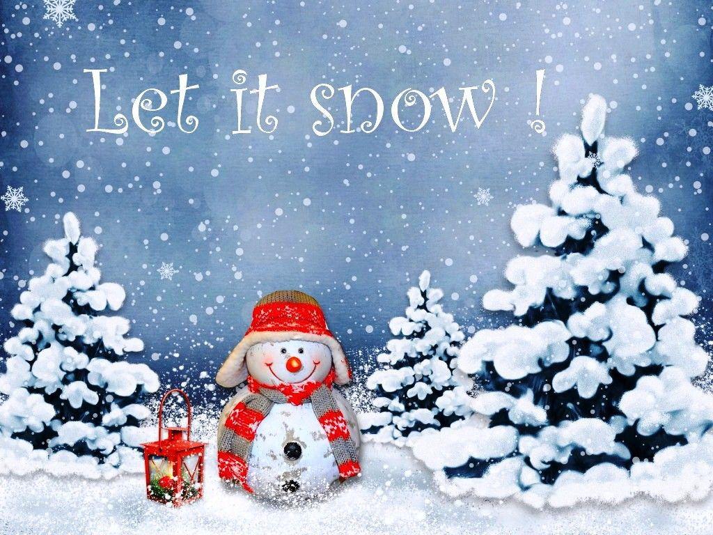 Background Let It Snow Christmas Wallpaper