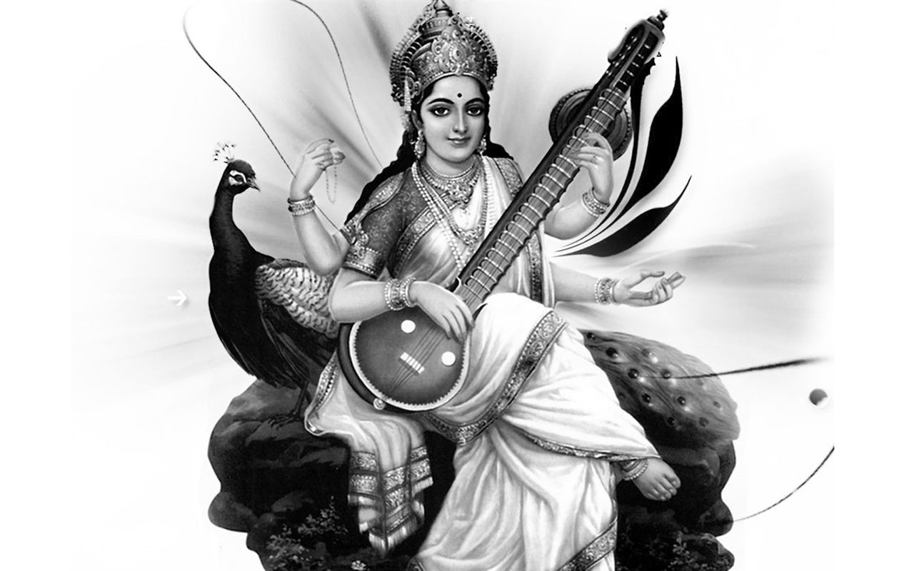 Goddess Saraswati HD Wallpaperchatterbutter.com