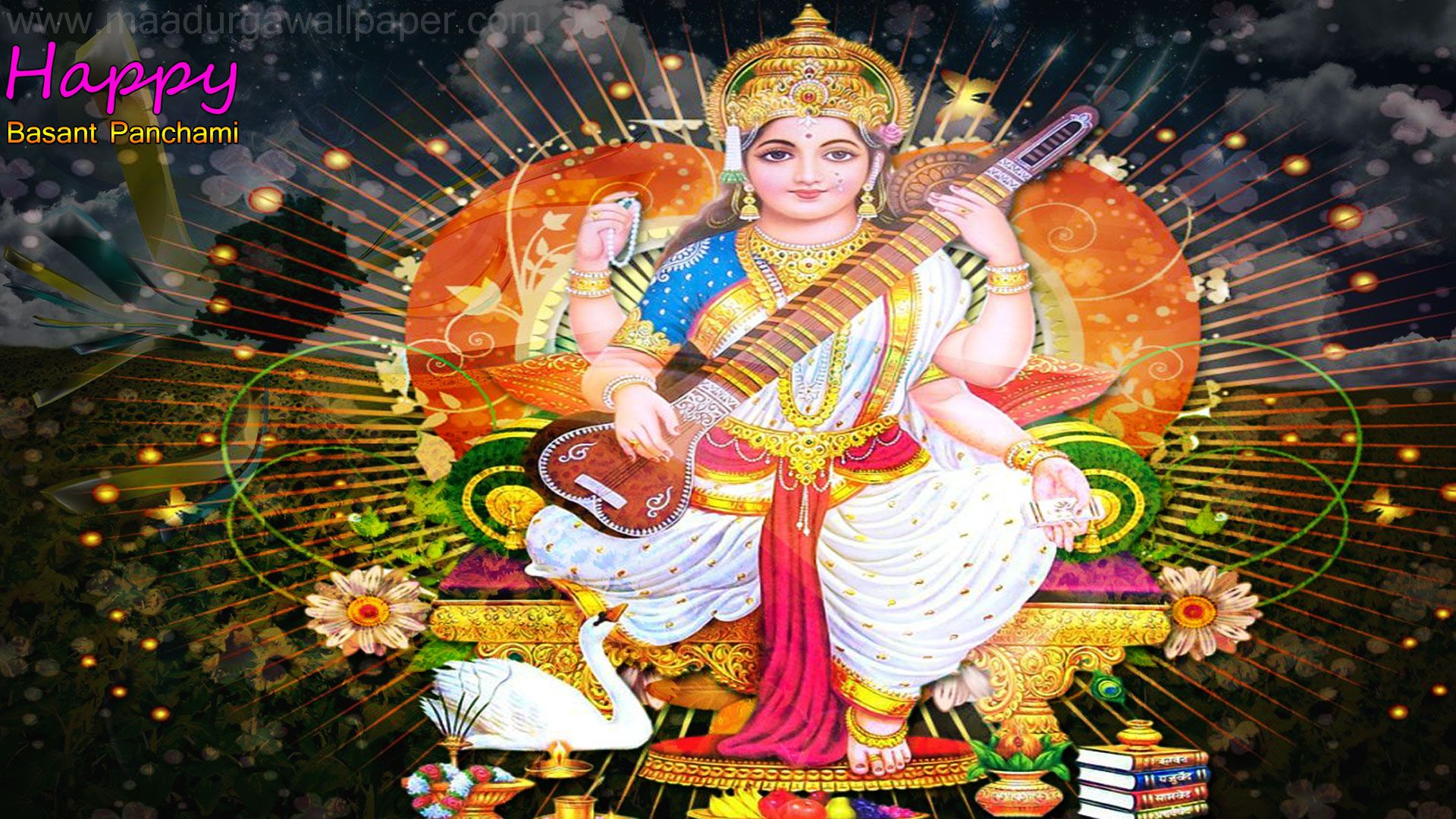 Goddess Saraswati pics & wallpaper download
